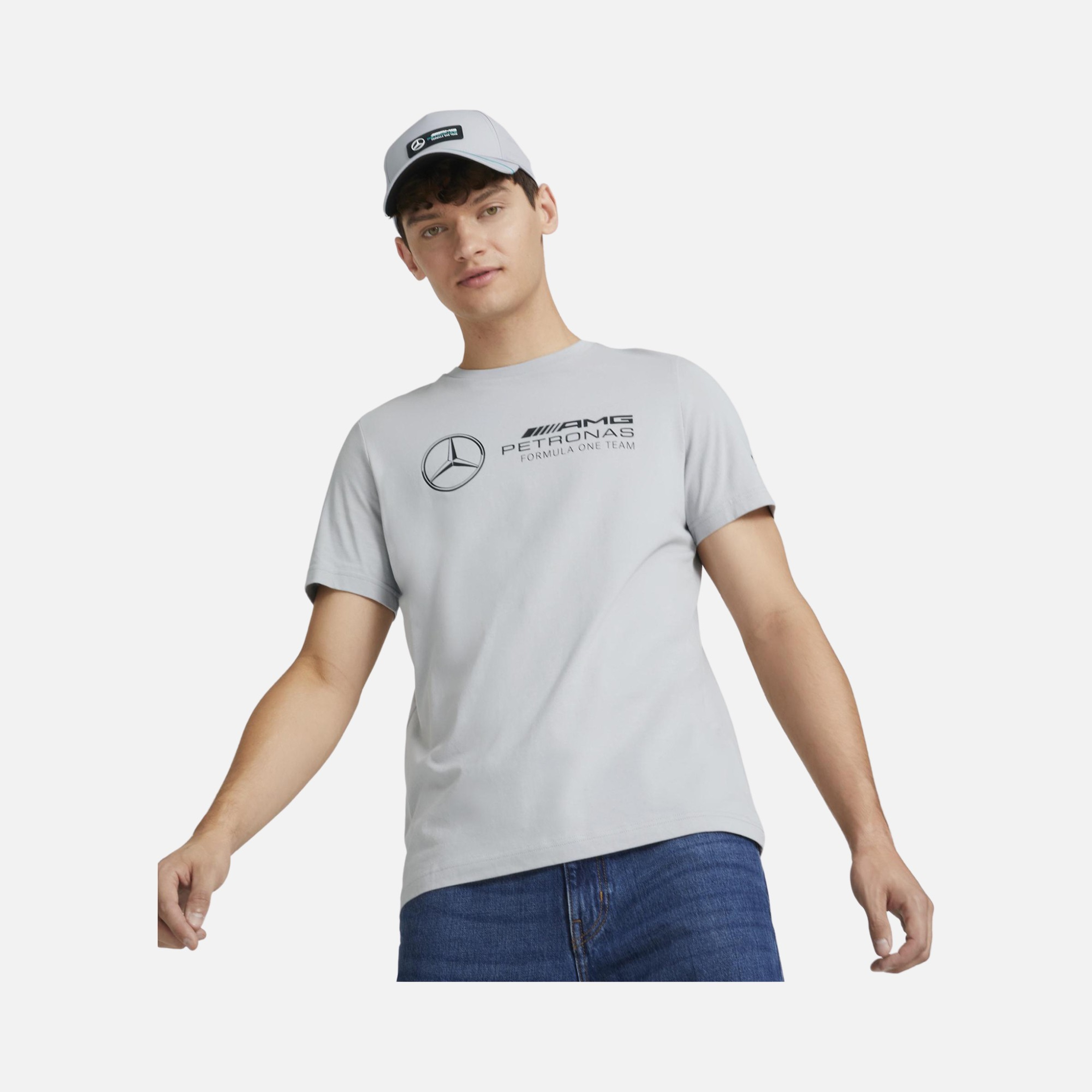 Puma Sportswear Mercedes-AMG Petronas Motorsport F1 Essentials Logo Short-Seeve Erkek Tişört