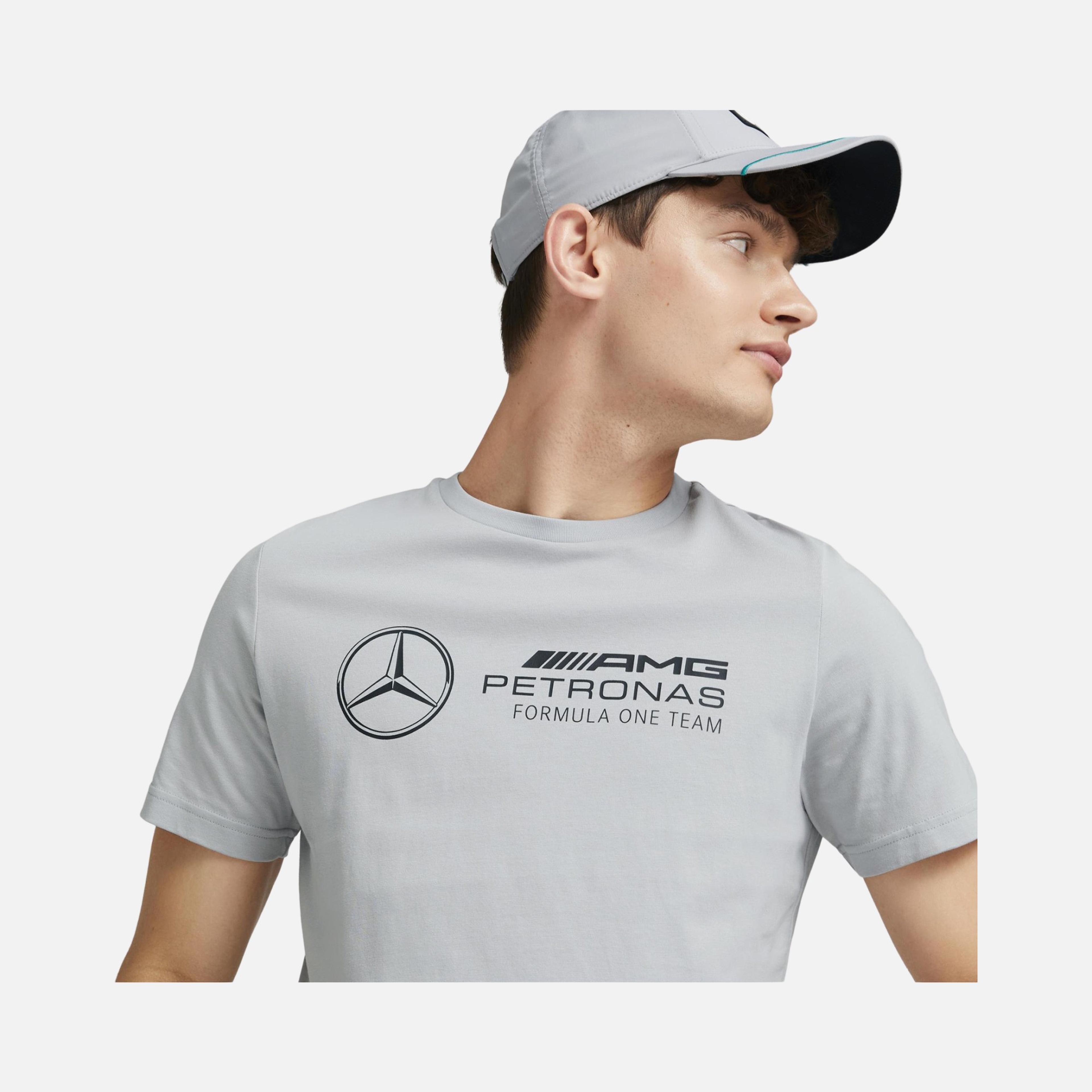 Puma Sportswear Mercedes-AMG Petronas Motorsport F1 Essentials Logo Short-Seeve Erkek Tişört