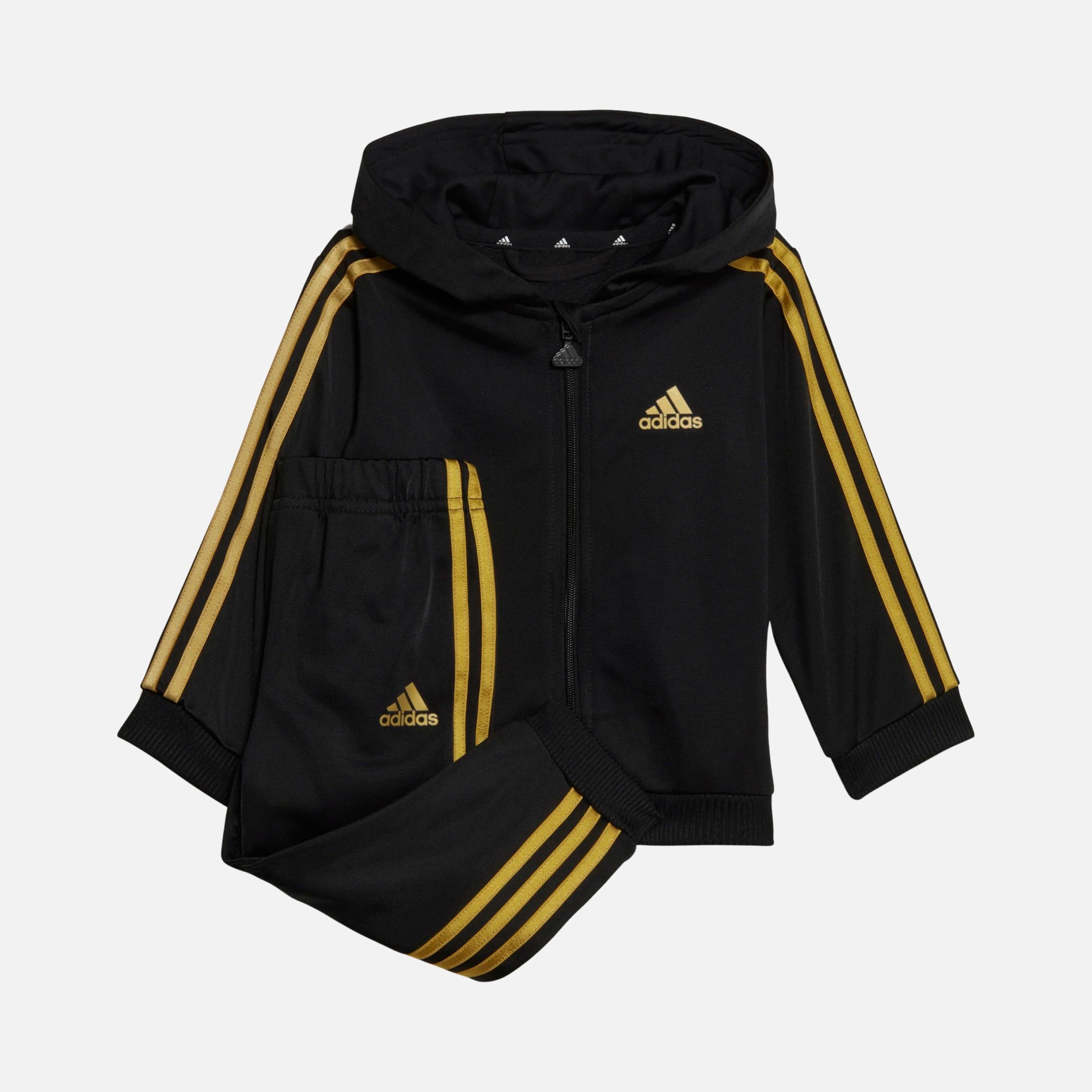 adidas Sportswear Essentials Shiny 3-Stripes Full-Zipp Çocuk Eşofman Takımı