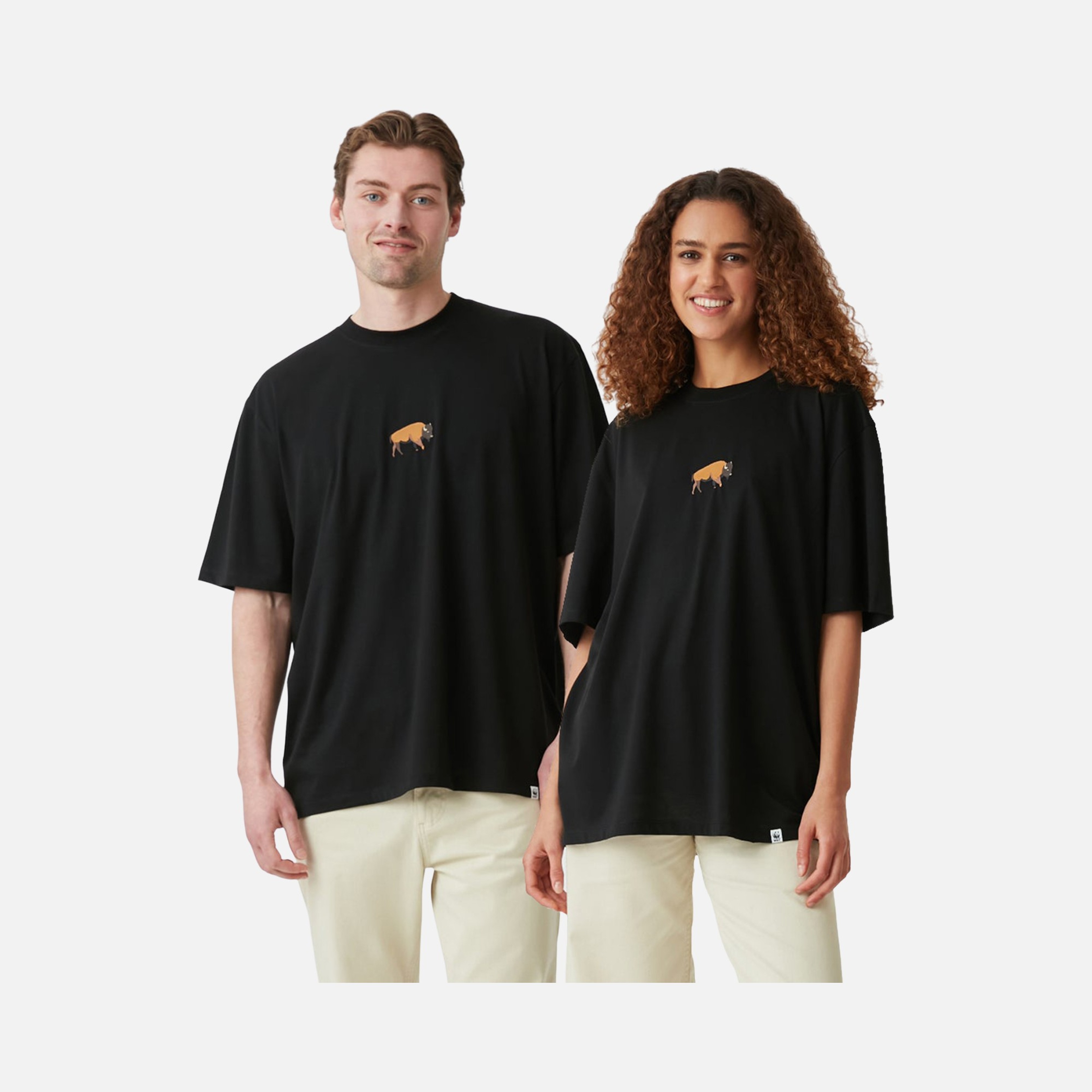 WWF Sportswear Bizon Embroidered Oversize Short-Sleeve Unisex Tişört