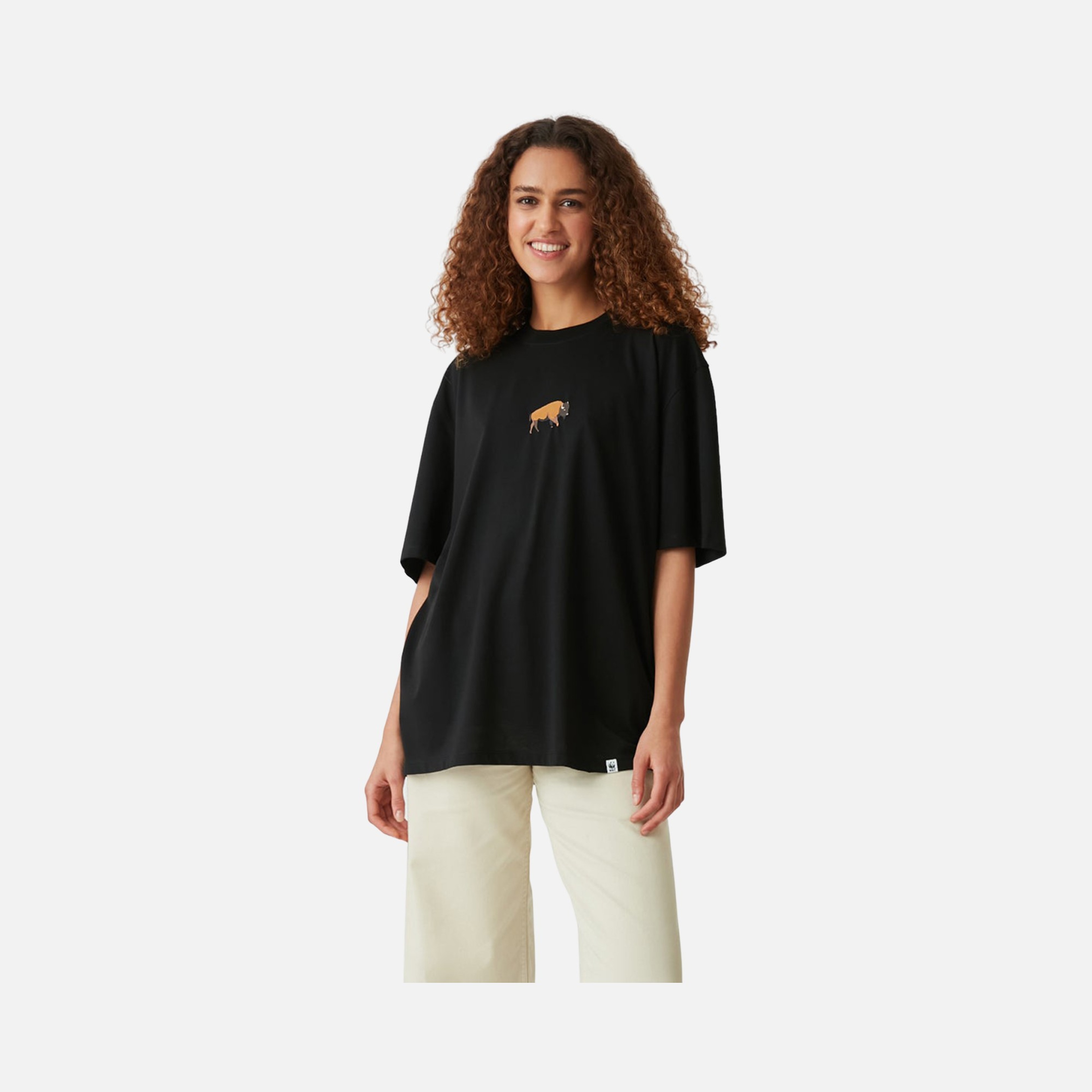 WWF Sportswear Bizon Embroidered Oversize Short-Sleeve Unisex Tişört