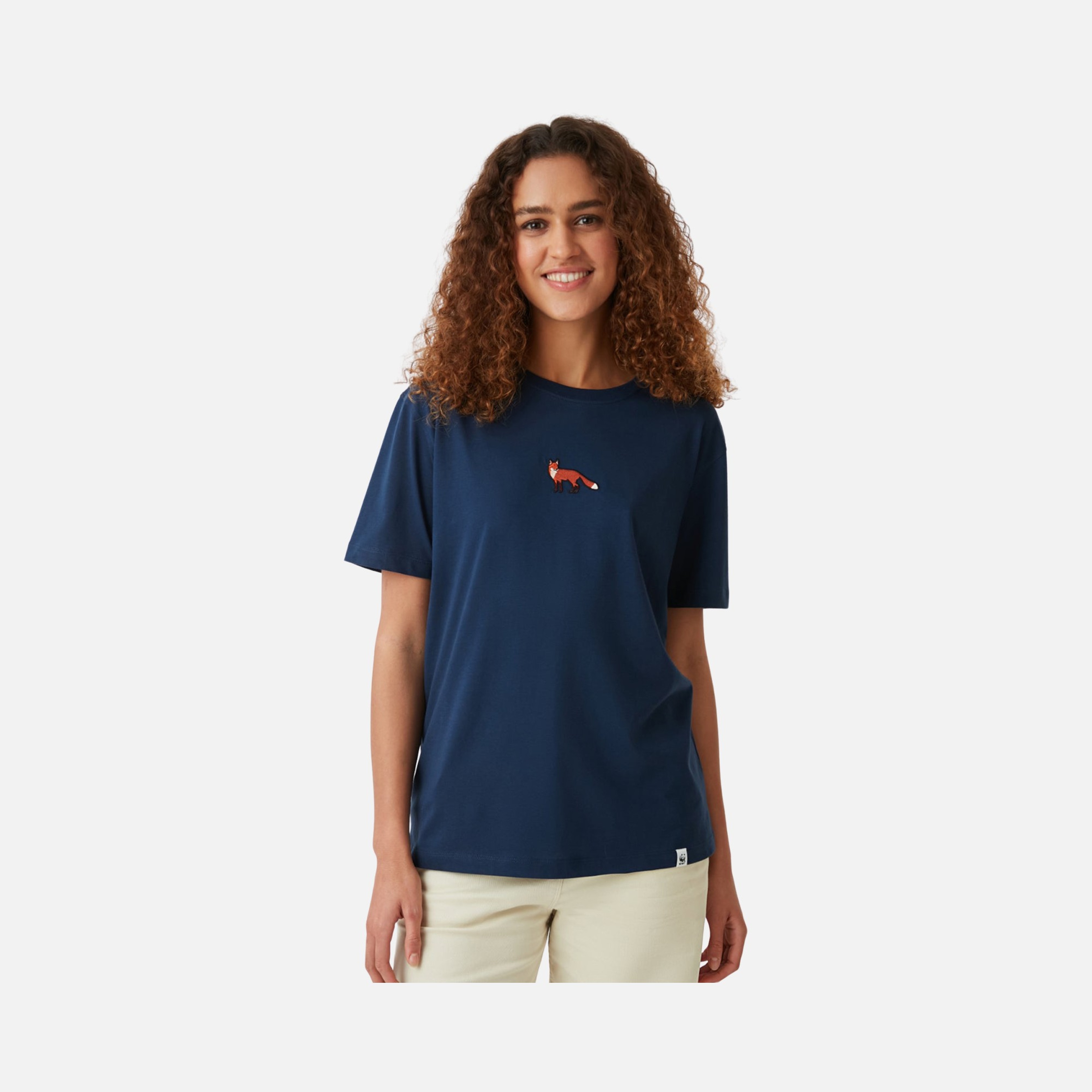 WWF Sportswear Kızıl Tilki Embroidered Short-Sleeve Unisex Tişört