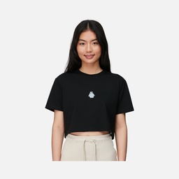 WWF Sportswear Yavru İmparator Penguen Embroidered Cropped Short-Sleeve Kadın Tişört