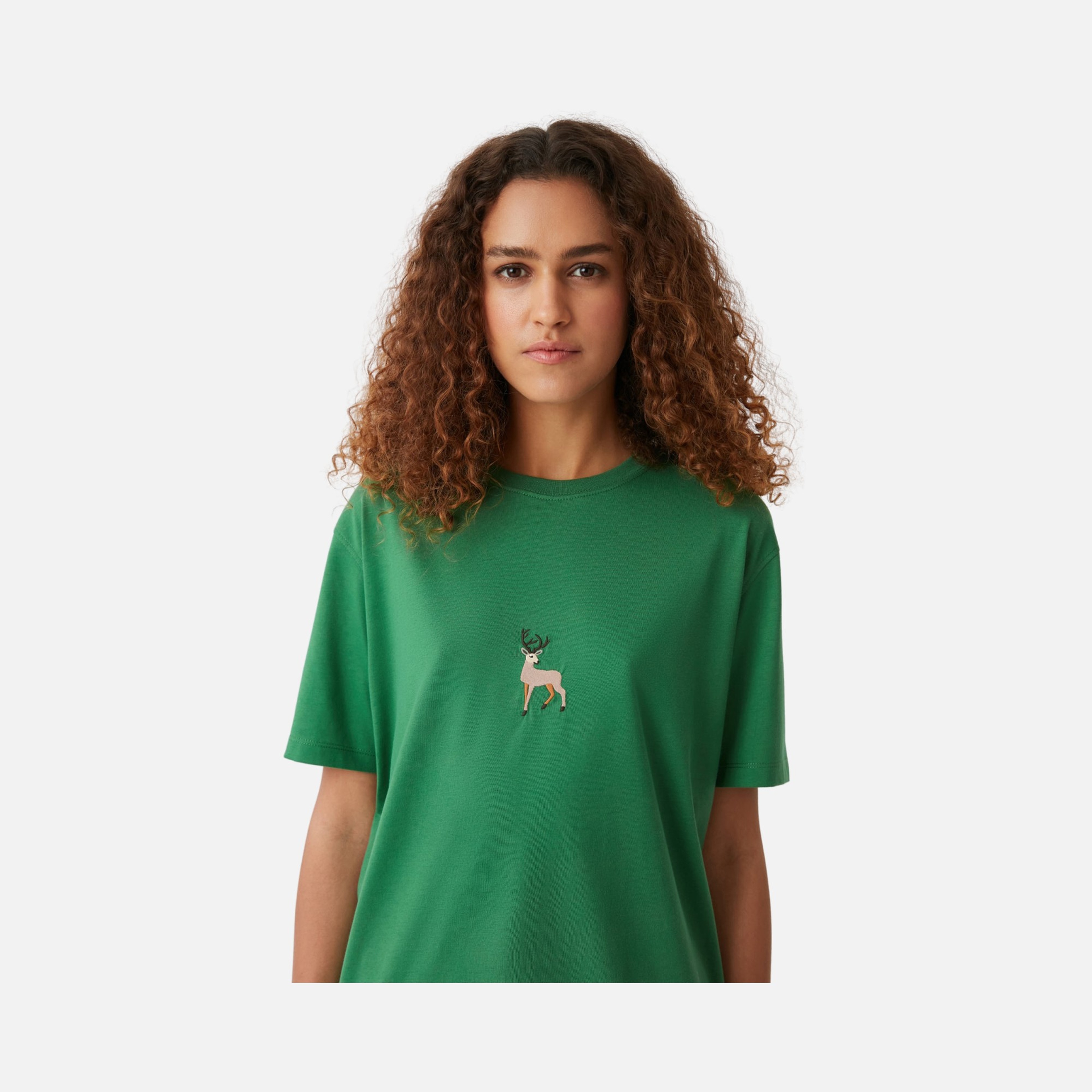 WWF Sportswear Geyik Embroidered Oversize Short-Sleeve Unisex Tişört