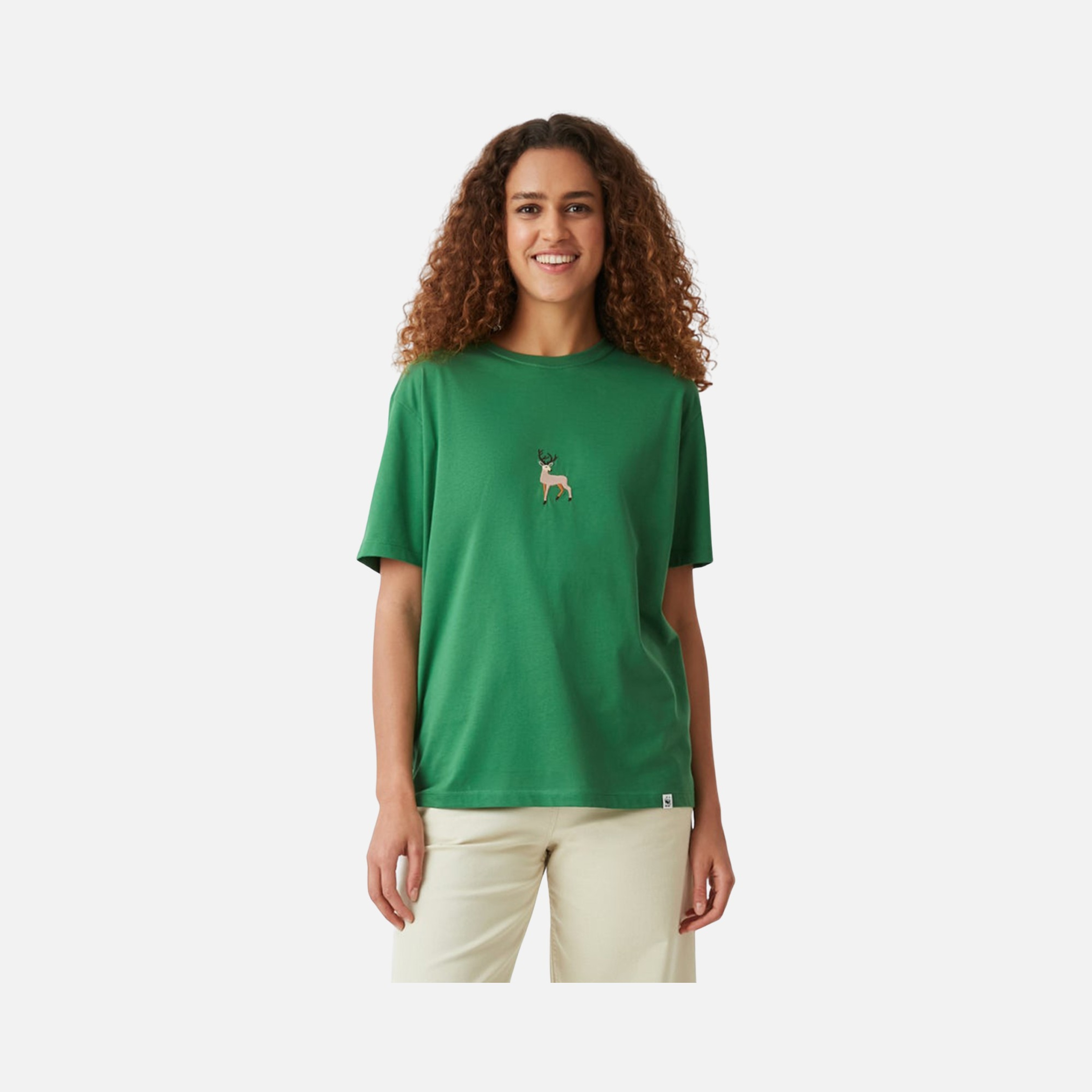 WWF Sportswear Geyik Embroidered Oversize Short-Sleeve Unisex Tişört