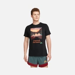 Nike Dri-Fit Trail Print Running Short-Sleeve Erkek Tişört