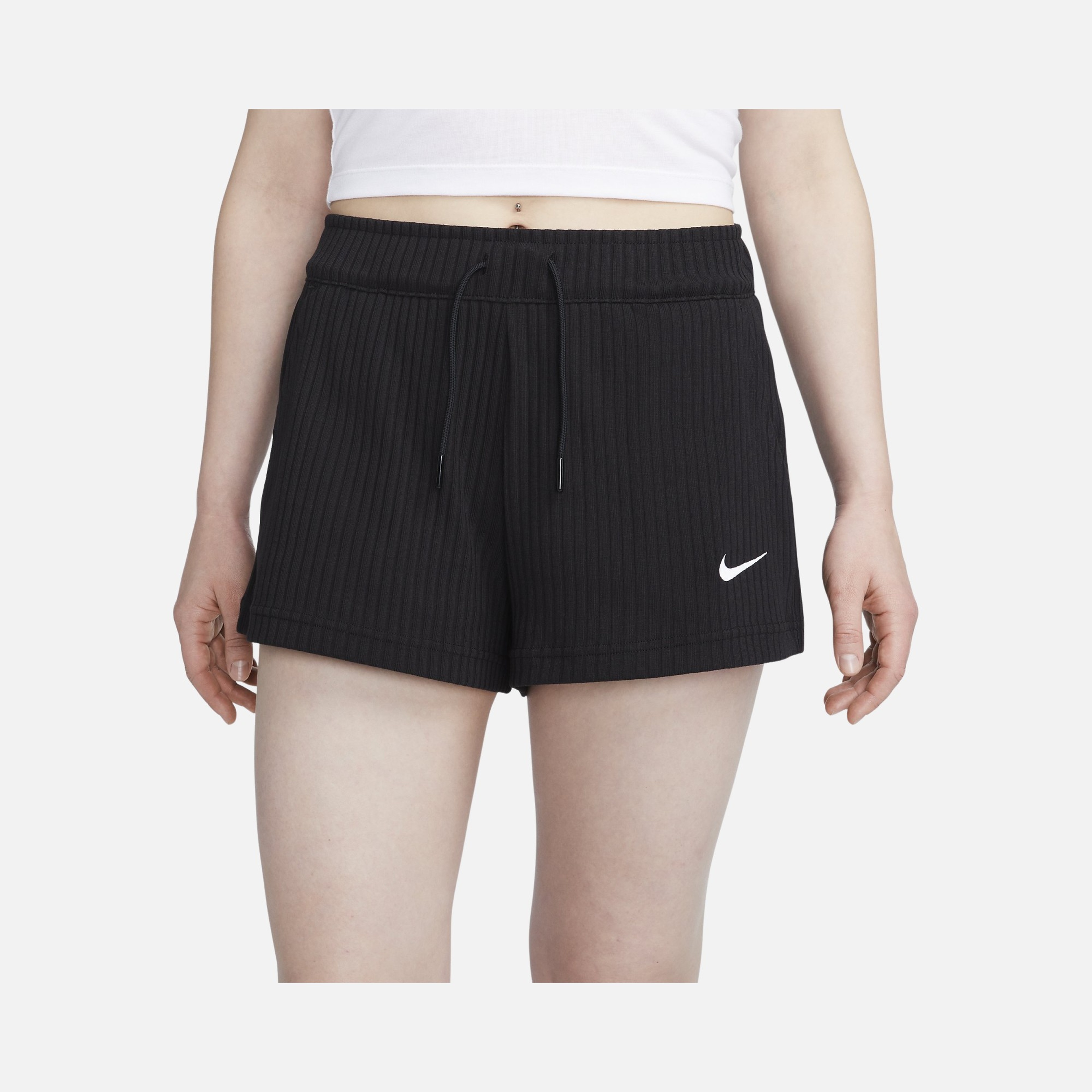 Nike Sportswear High-Waisted Ribbed Jersey Kadın Şort