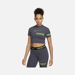 Nike Pro Dri-Fit Cropped Graphic Training Short-Sleeve Kadın Tişört