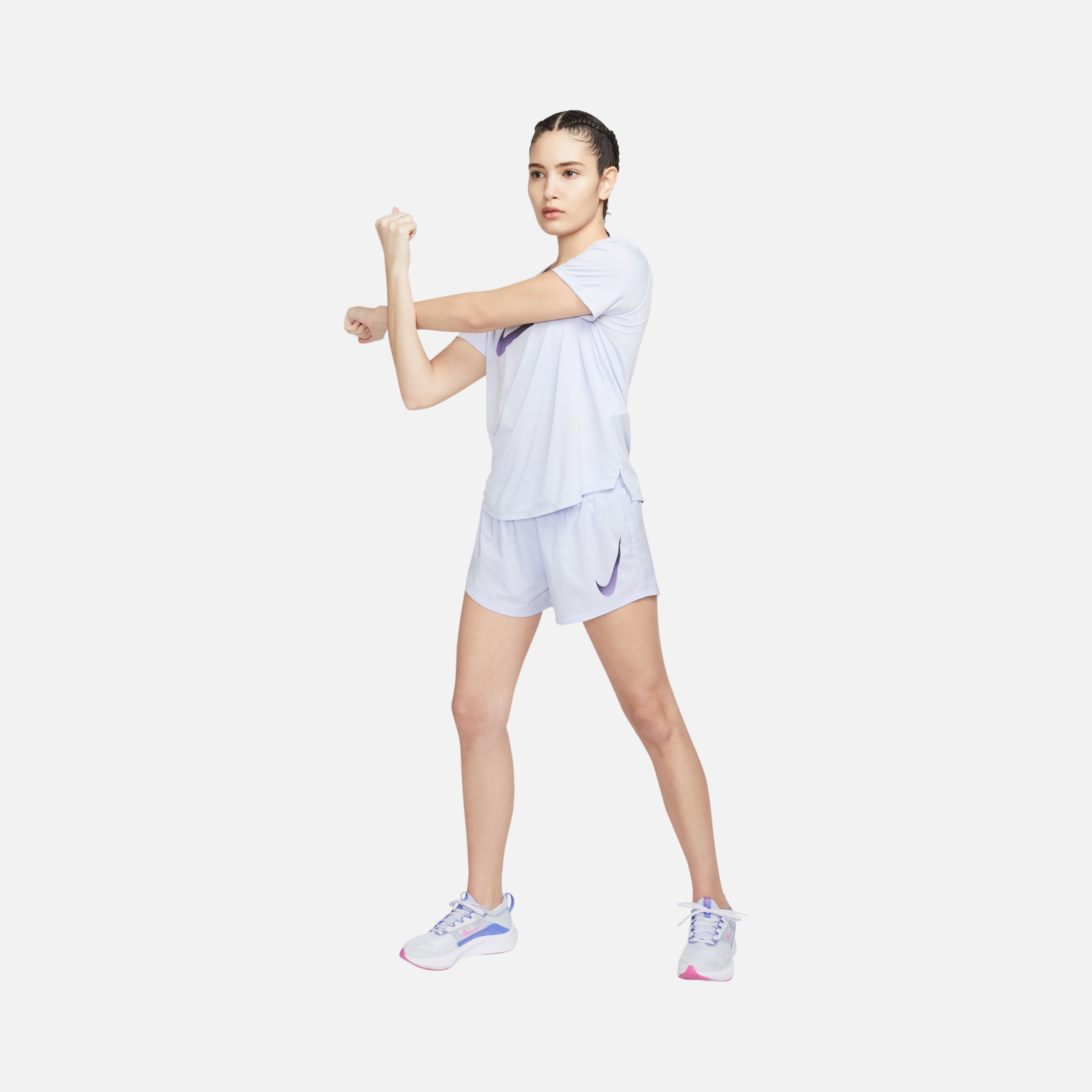 Nike Swoosh Dri-Fit Ultra-Soft Woven Brief-Lined Running Kadın Şort