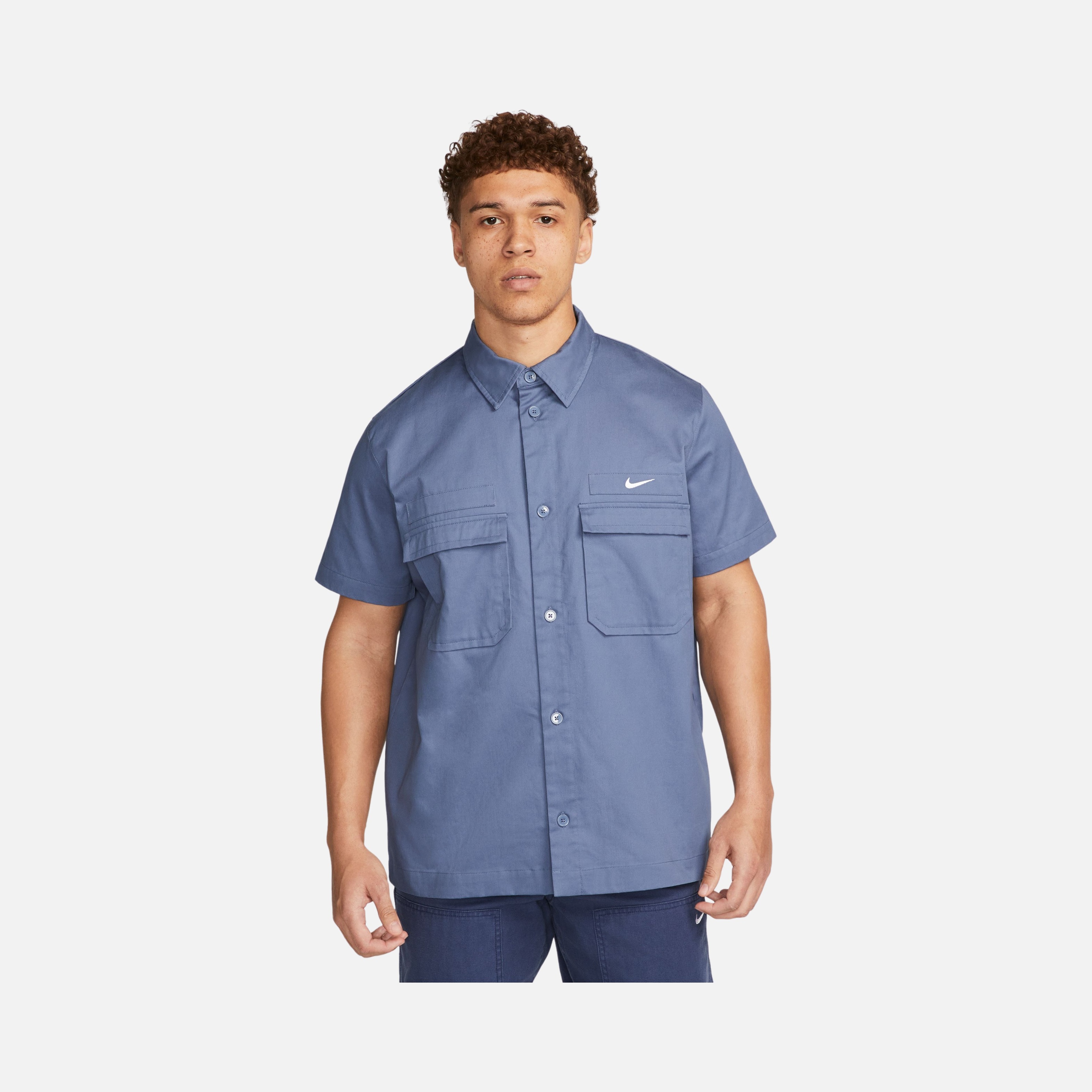 Nike Sportswear Woven Military Button-Down Short-Sleeve Erkek Gömlek