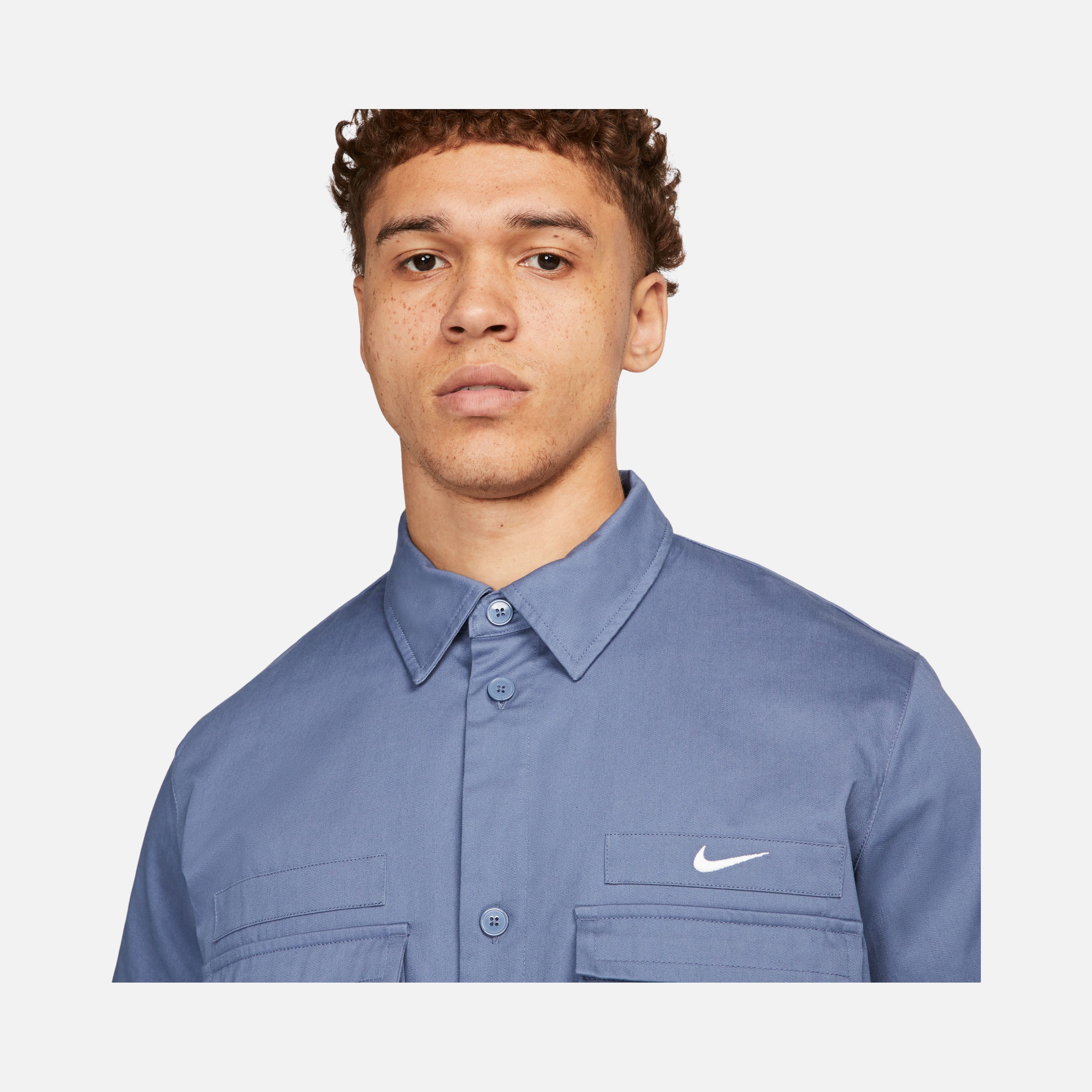 Nike Sportswear Woven Military Button-Down Short-Sleeve Erkek Gömlek