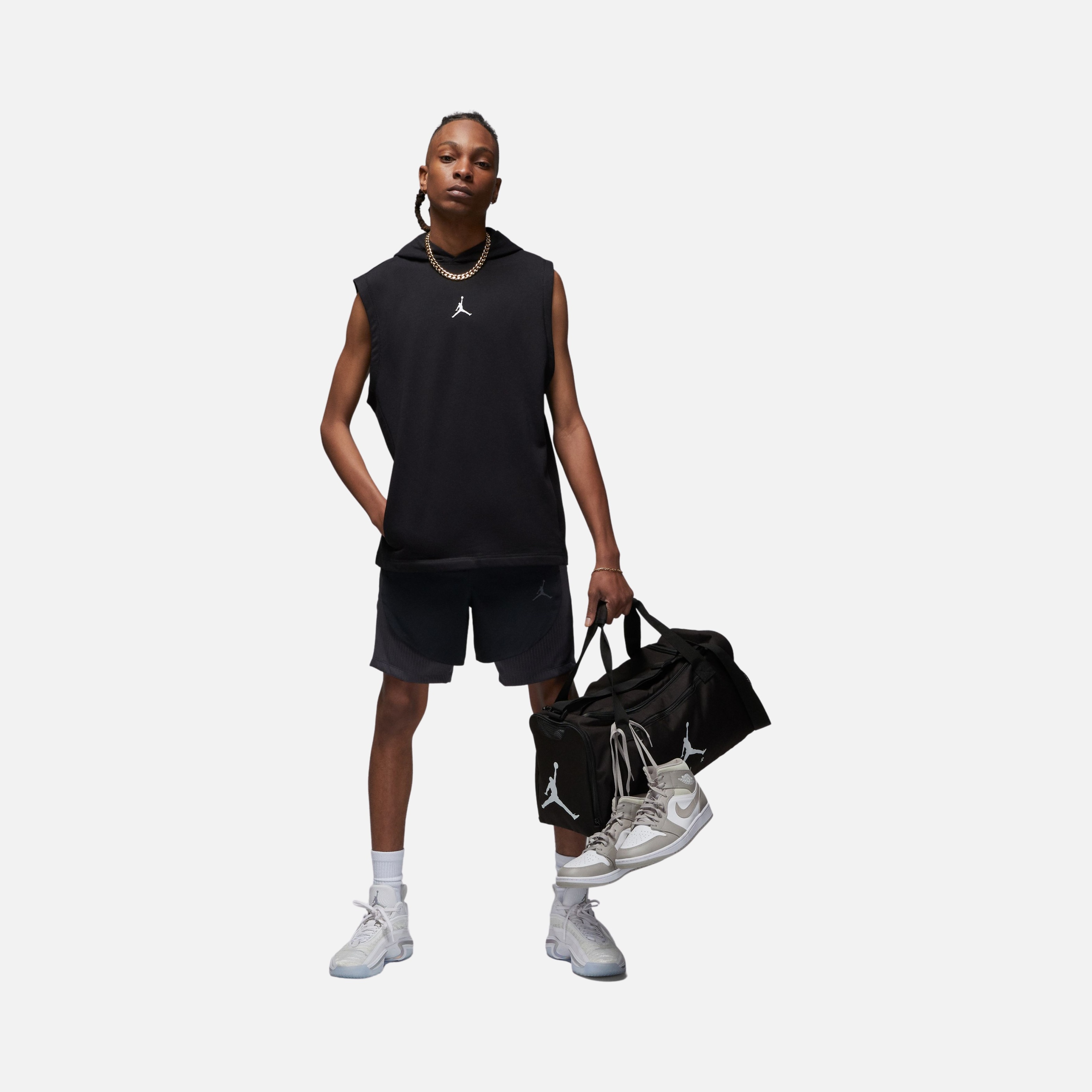 Nike Jordan Dri-Fit Sport Fleece Sleeveless Hoodie Erkek Sweatshirt