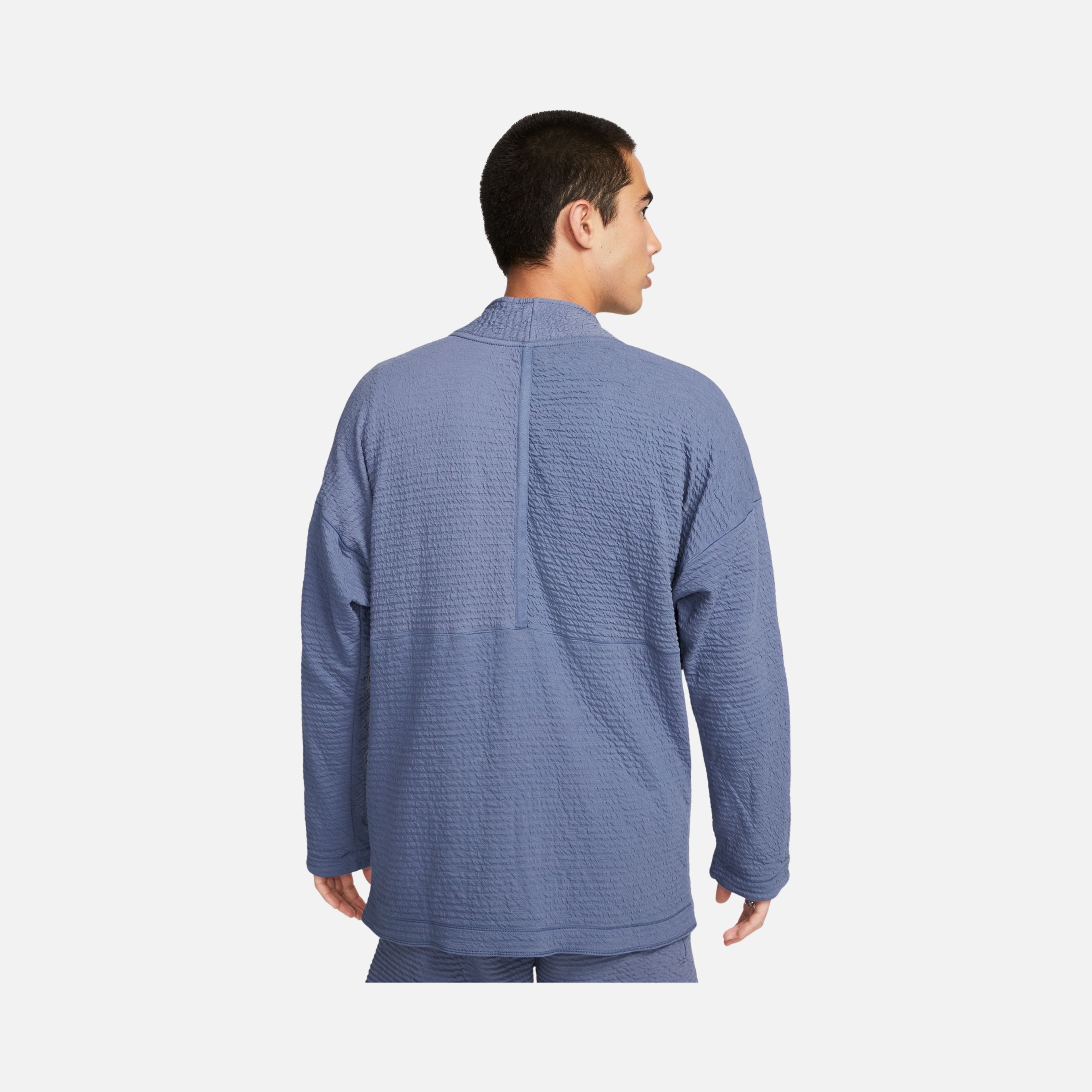 Nike Yoga Dri-Fit Textured Full-Length Snap Buttons Erkek Ceket