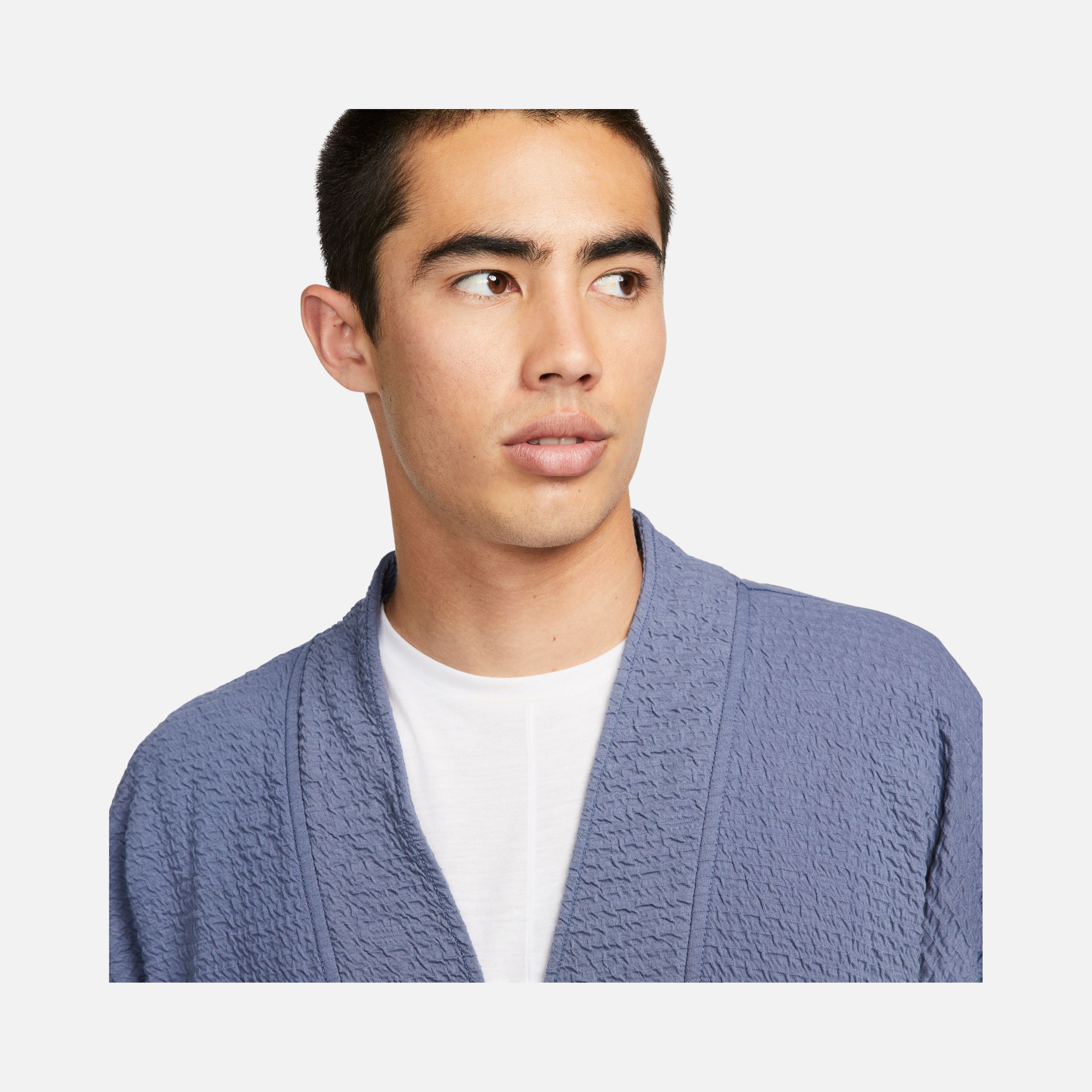 Nike Yoga Dri-Fit Textured Full-Length Snap Buttons Erkek Ceket