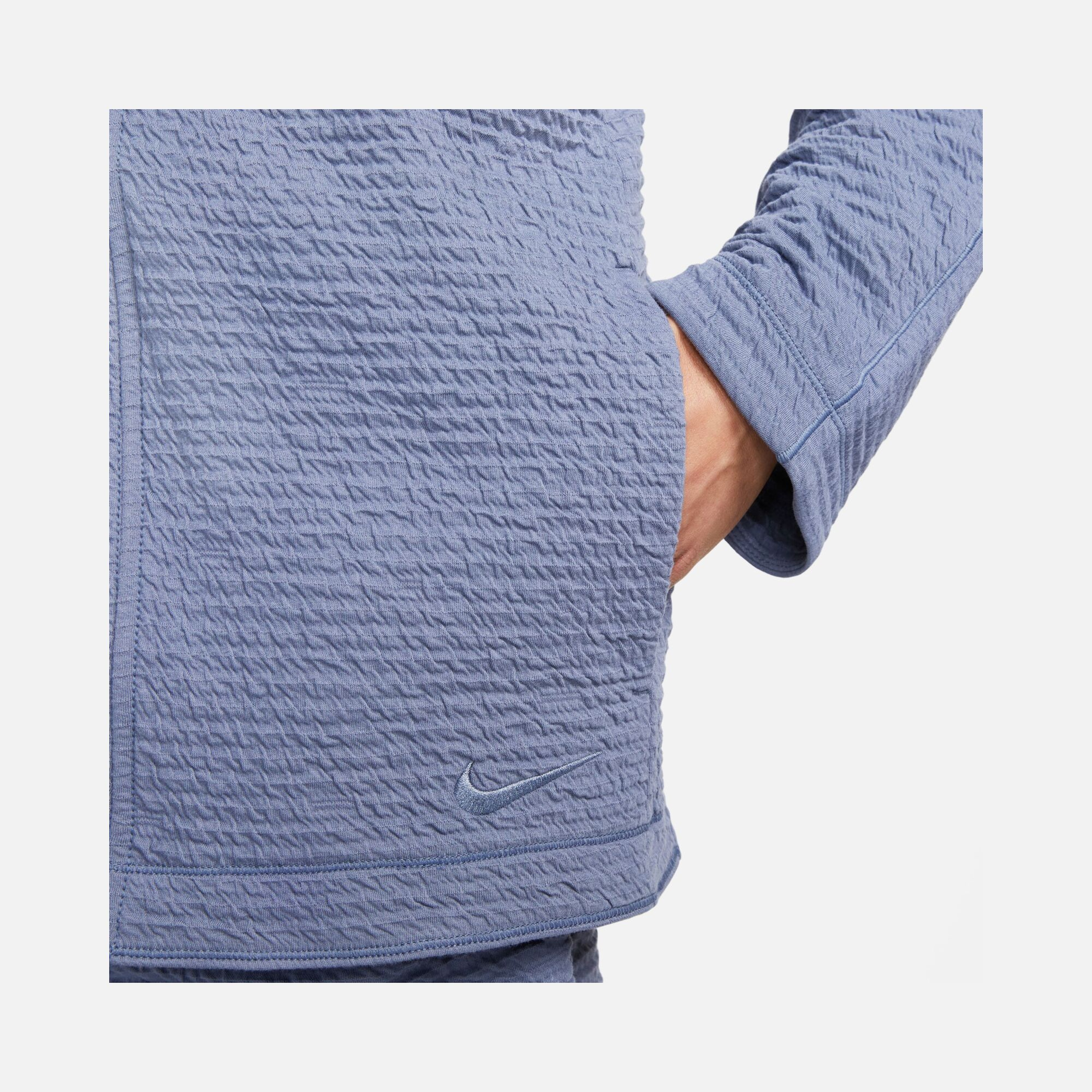 Nike Yoga Dri-Fit Textured Full-Length Snap Buttons Erkek Ceket