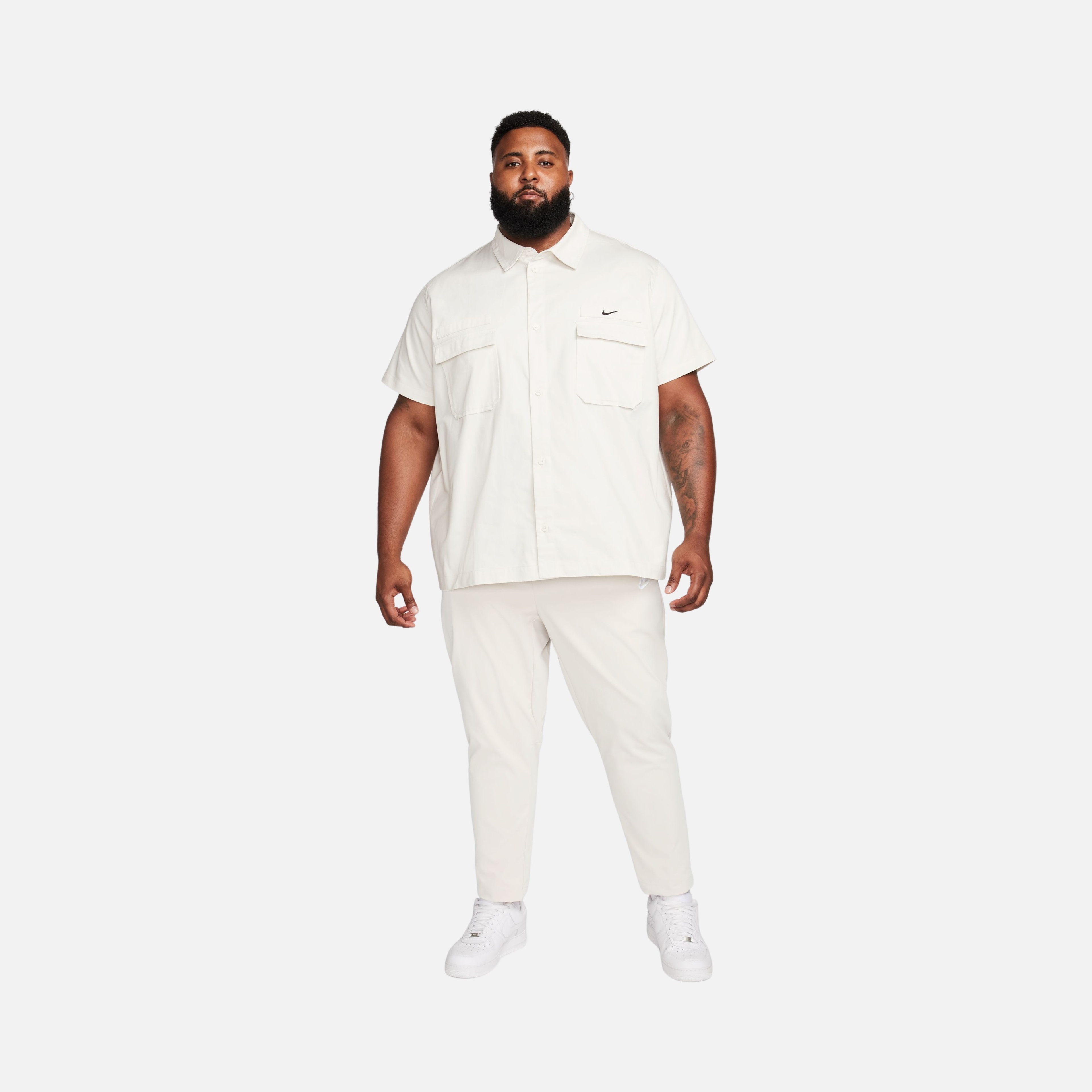 Nike Sportswear Woven Military Button-Down Short-Sleeve Erkek Gömlek