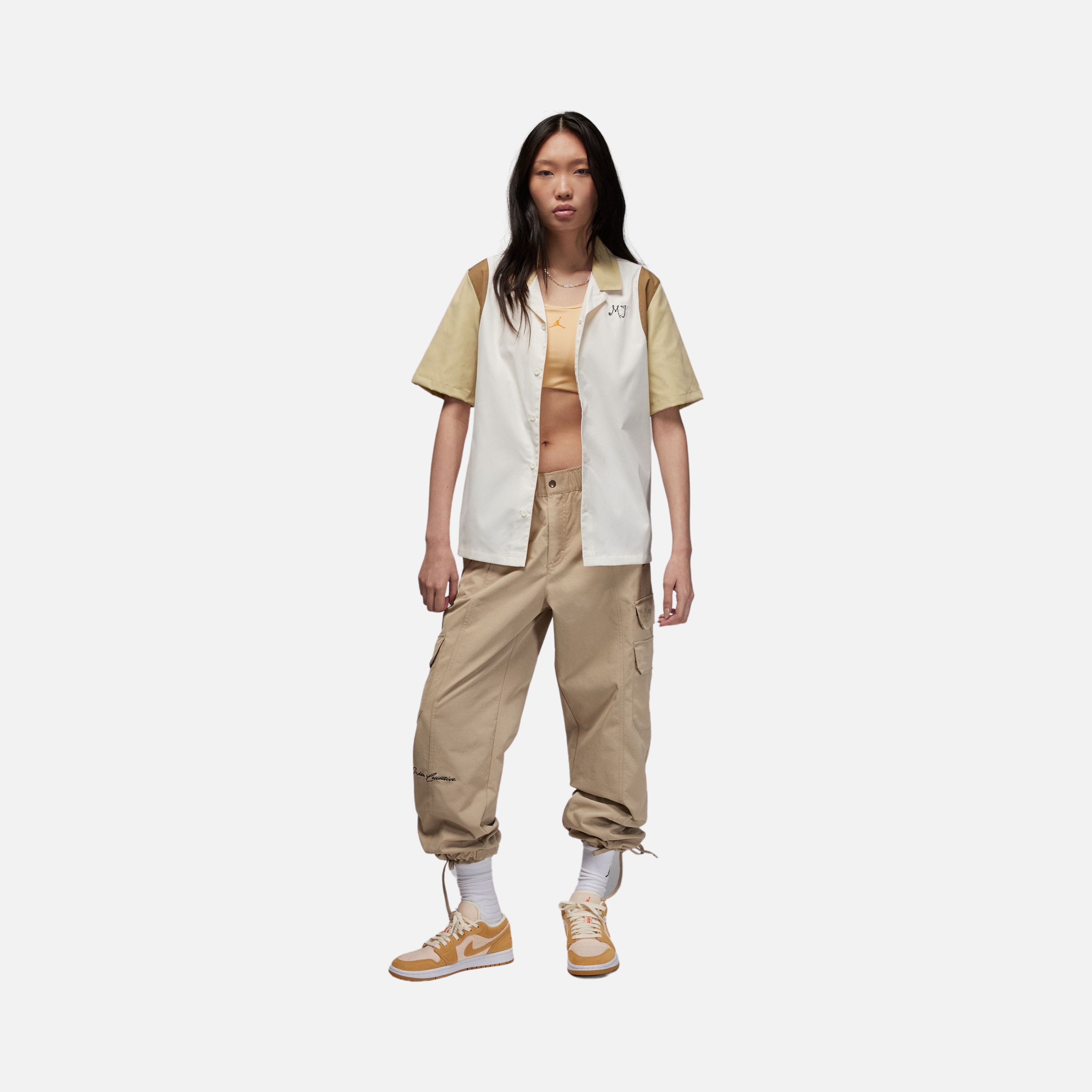 Nike Jordan Full Button-Down Short-Sleeve Kadın Gömlek