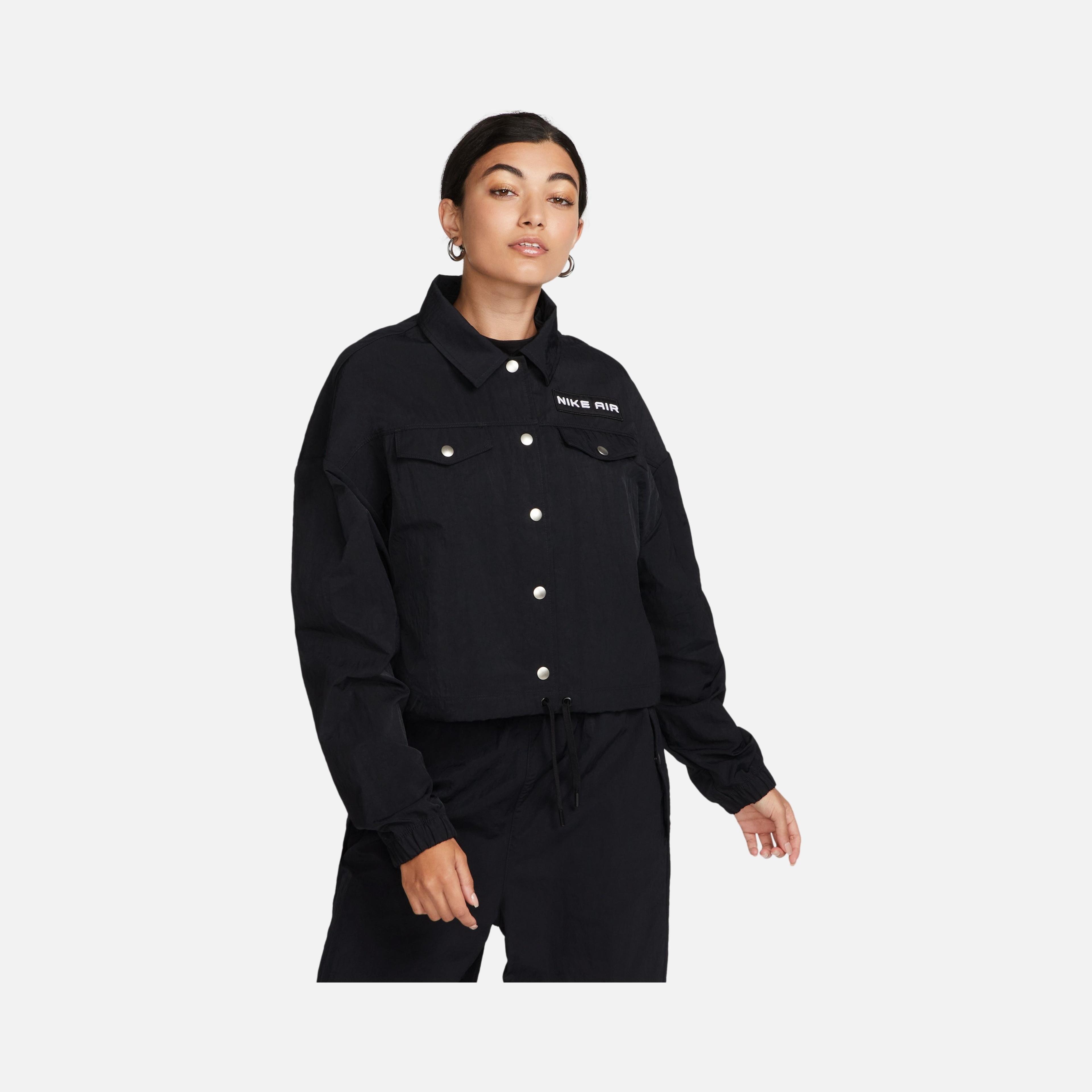 Nike Sportswear Air Woven Mod Crop Full Snap Fastener Kadın Ceket