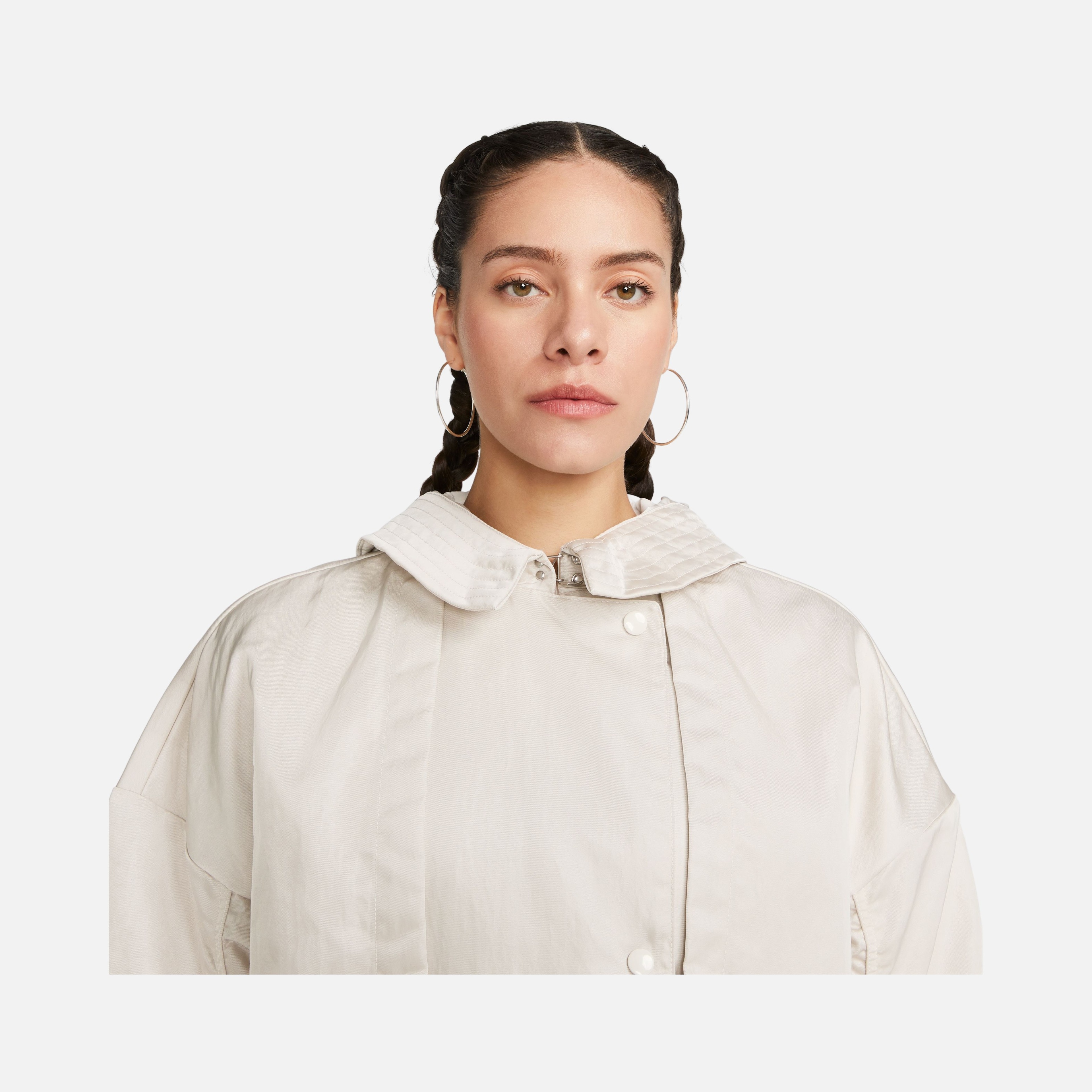 Nike Sportswear Essentials Trench Full Zipper & Snap Fastener Hoodie Kadın Ceket