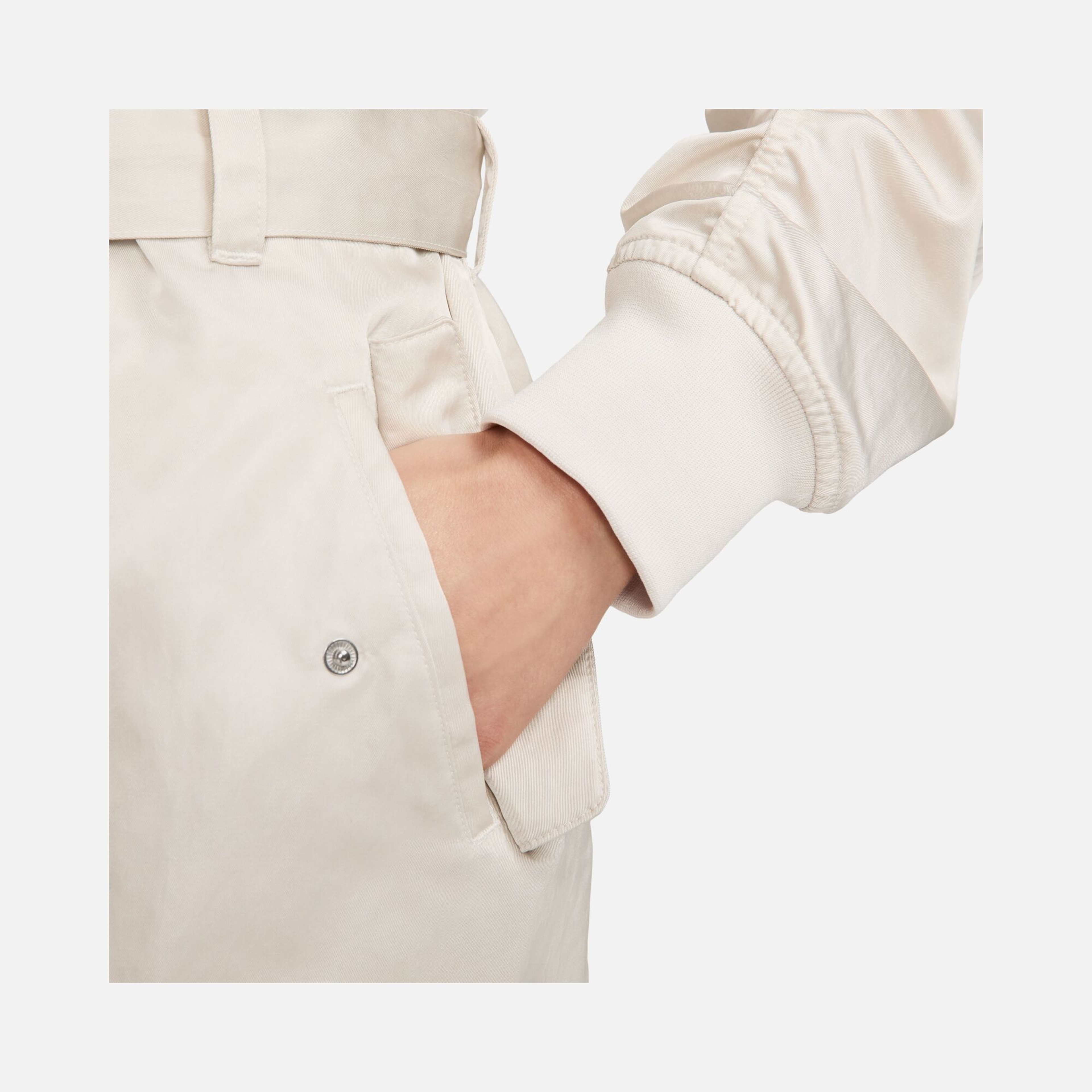 Nike Sportswear Essentials Trench Full Zipper & Snap Fastener Hoodie Kadın Ceket