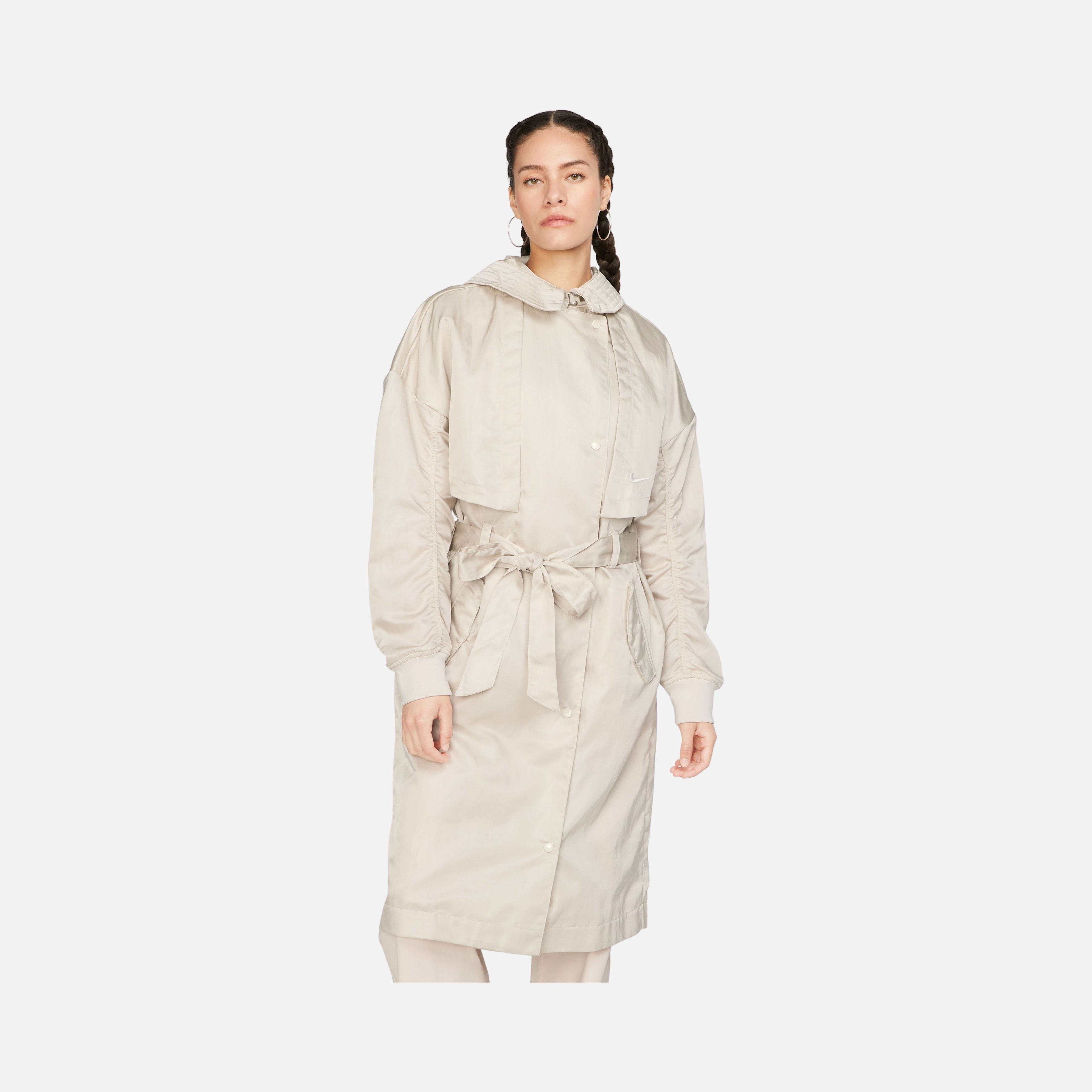 Nike Sportswear Essentials Trench Full Zipper & Snap Fastener Hoodie Kadın Ceket