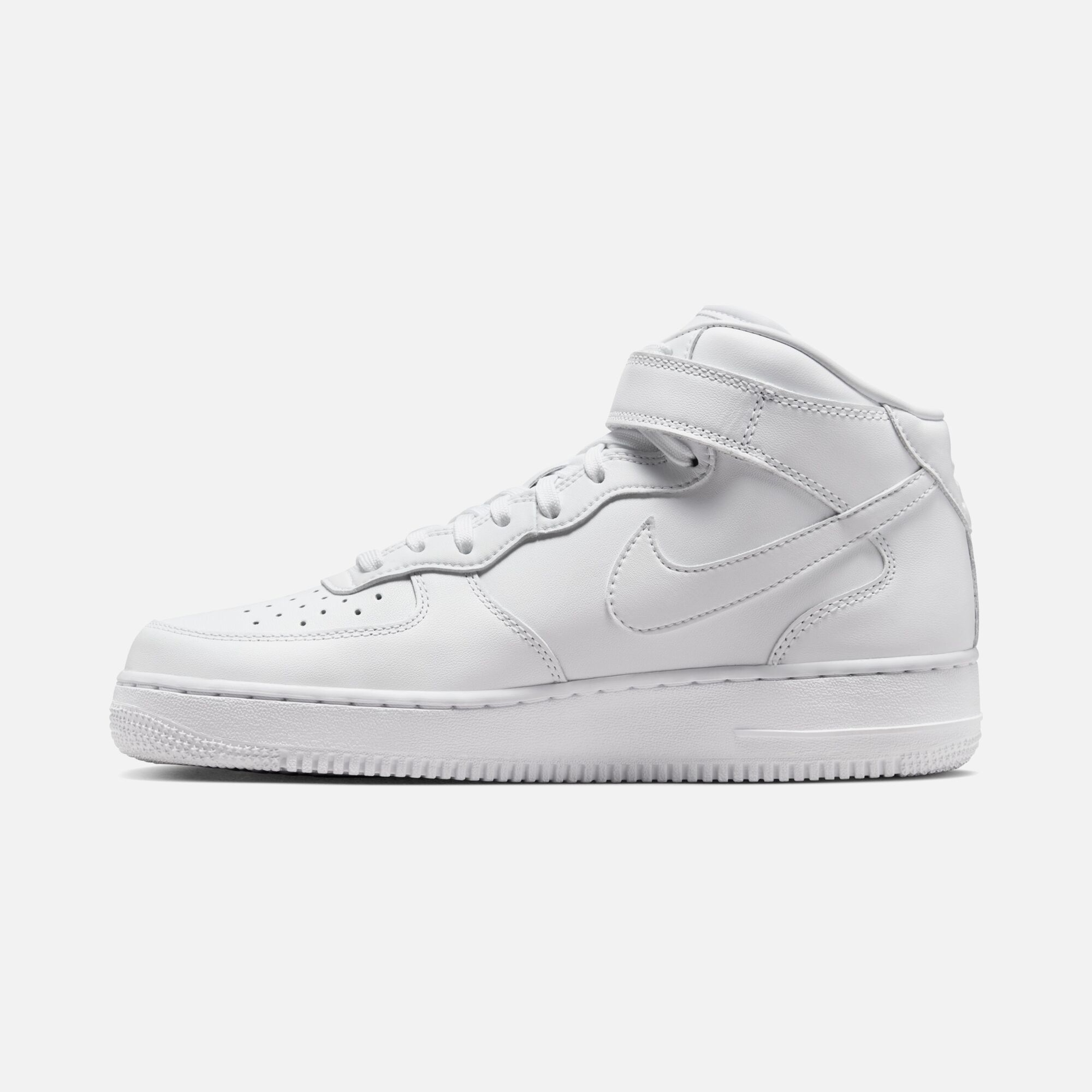 Nike Air Force 1 '07 Mid Fresh Triple White Erkek Spor Ayakkabı