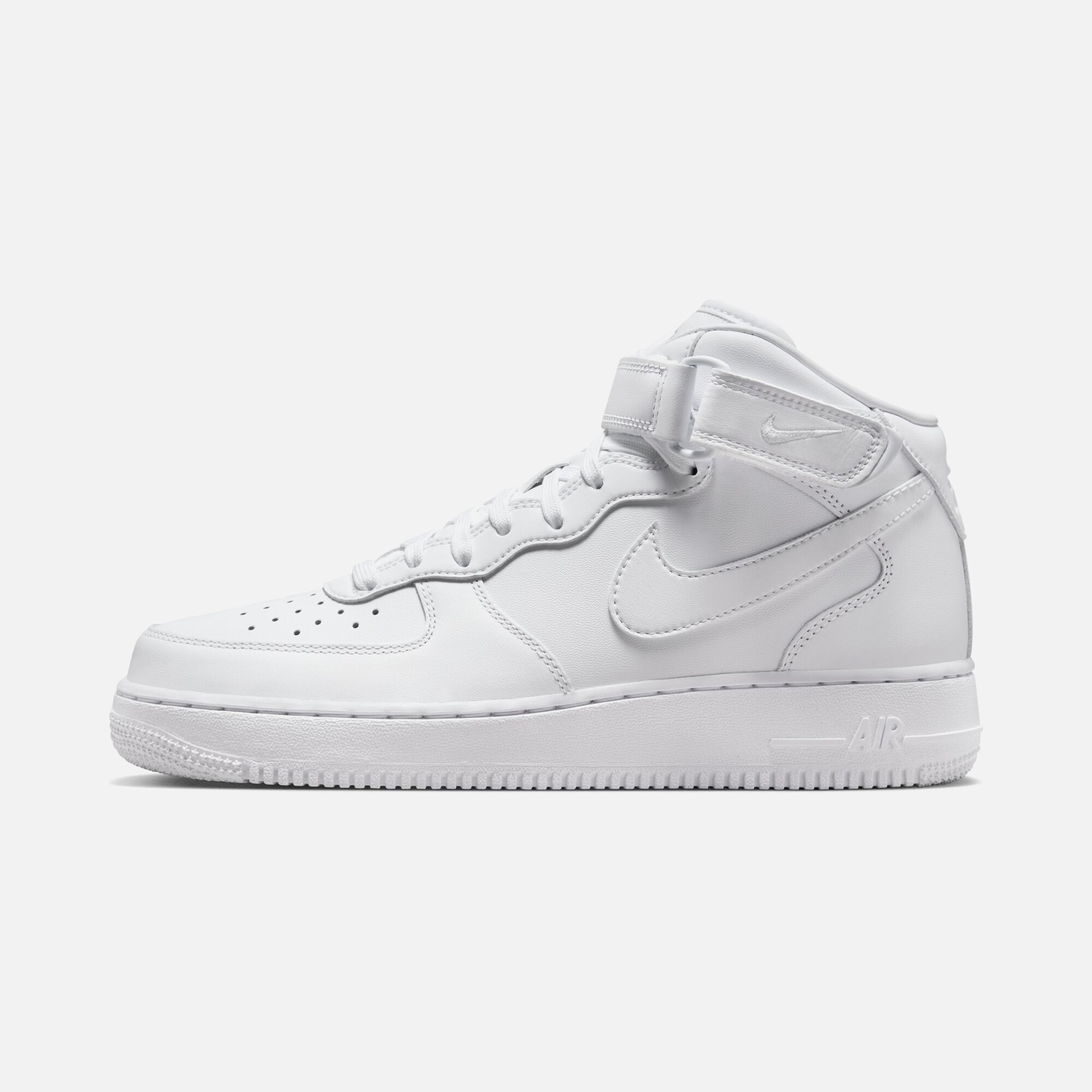 Nike Air Force 1 '07 Mid Fresh Triple White Erkek Spor Ayakkabı