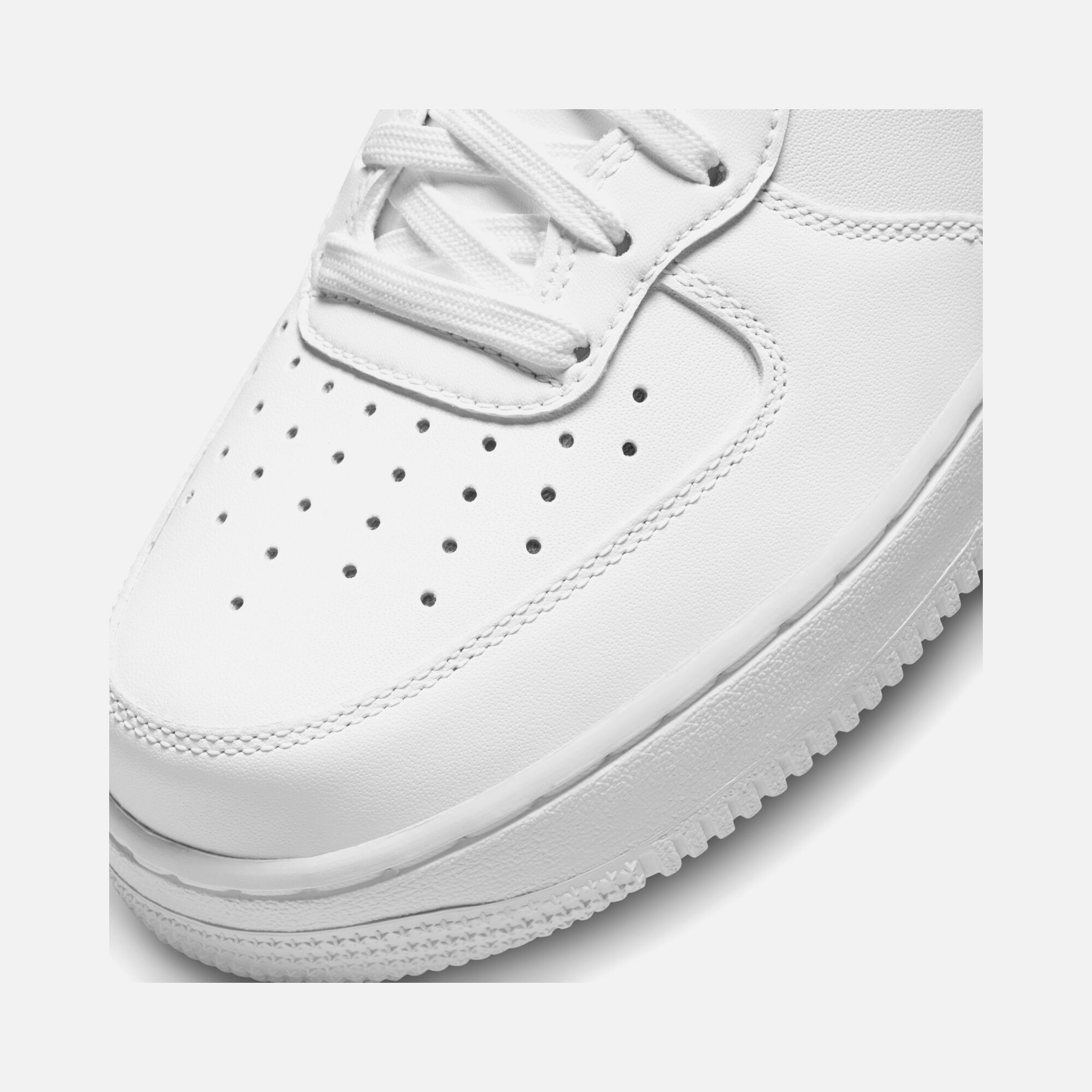 Nike Air Force 1 '07 Mid Fresh Triple White Erkek Spor Ayakkabı