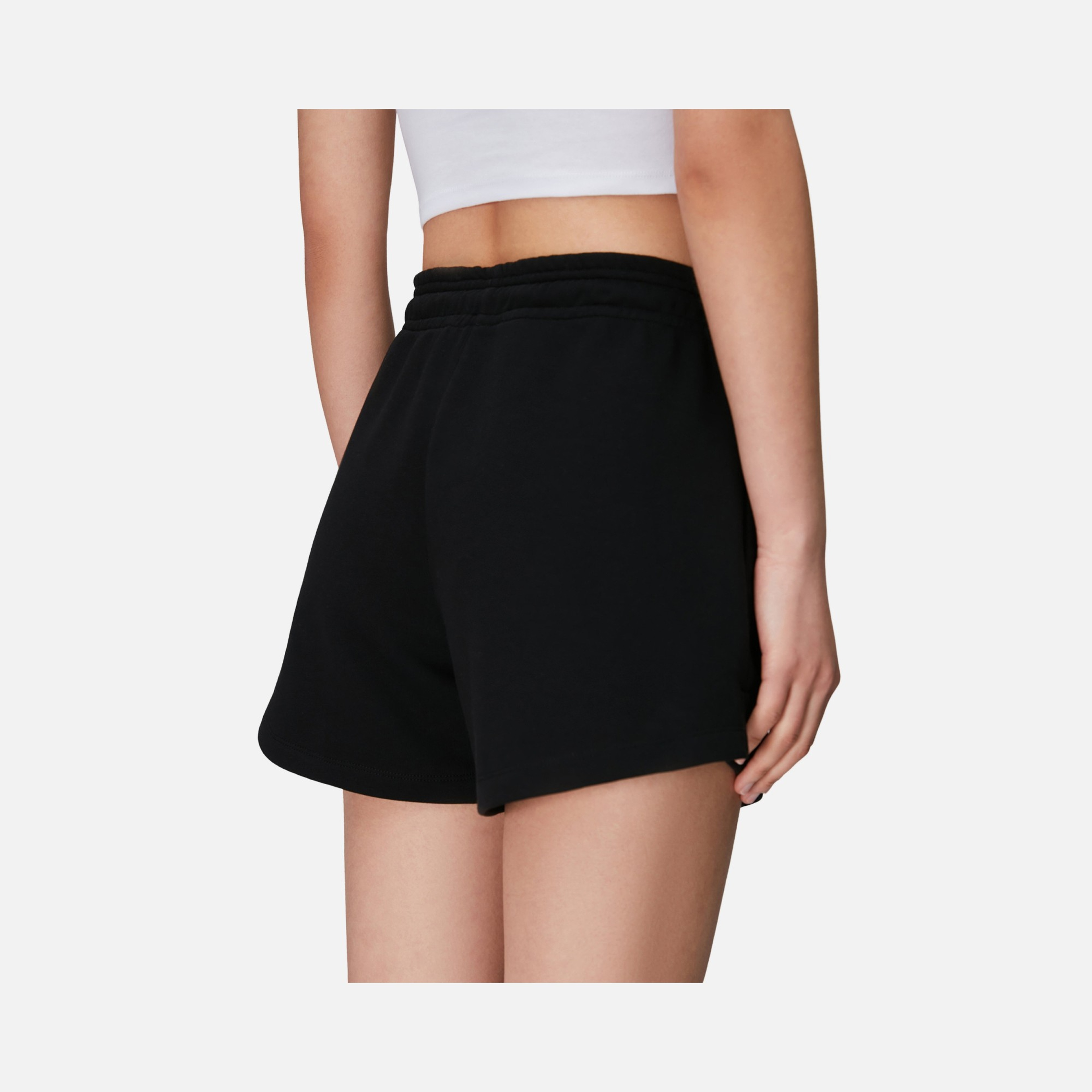 WWF Sportswear Panda Embroidered Regular-Fit High Waist Kadın Şort