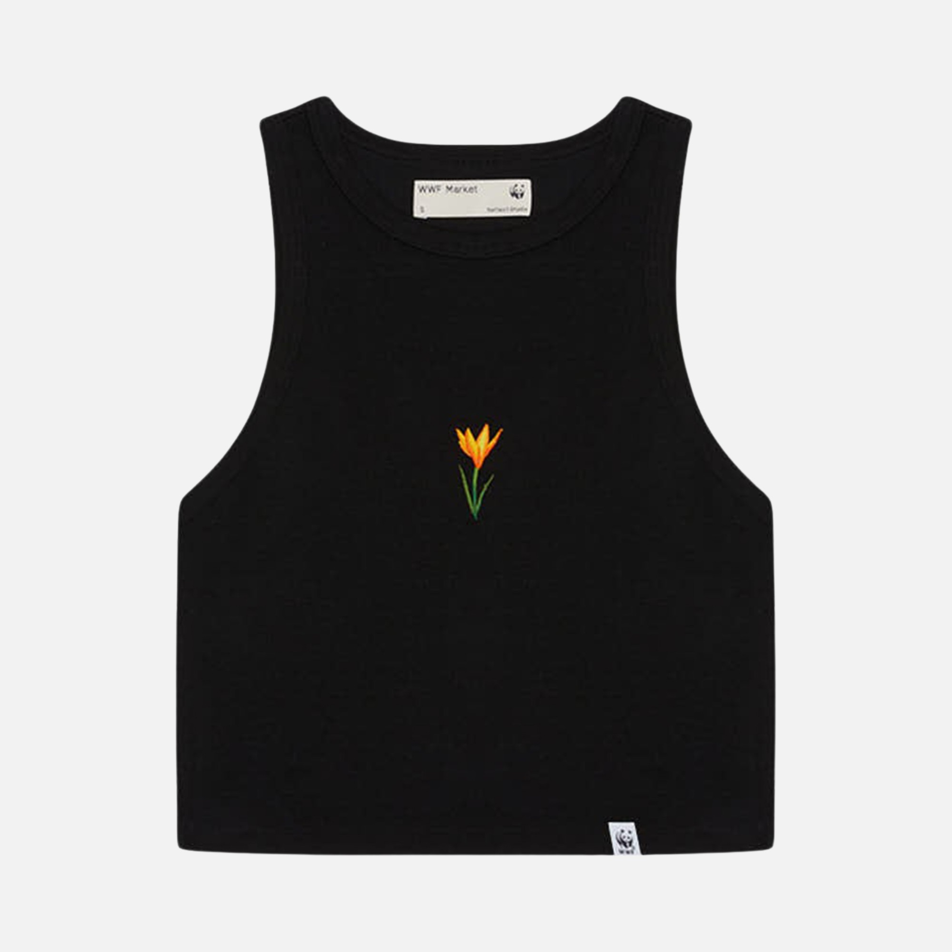 WWF Sportswear İstanbul Çiğdemi Embroidered Cropped Kadın Atlet