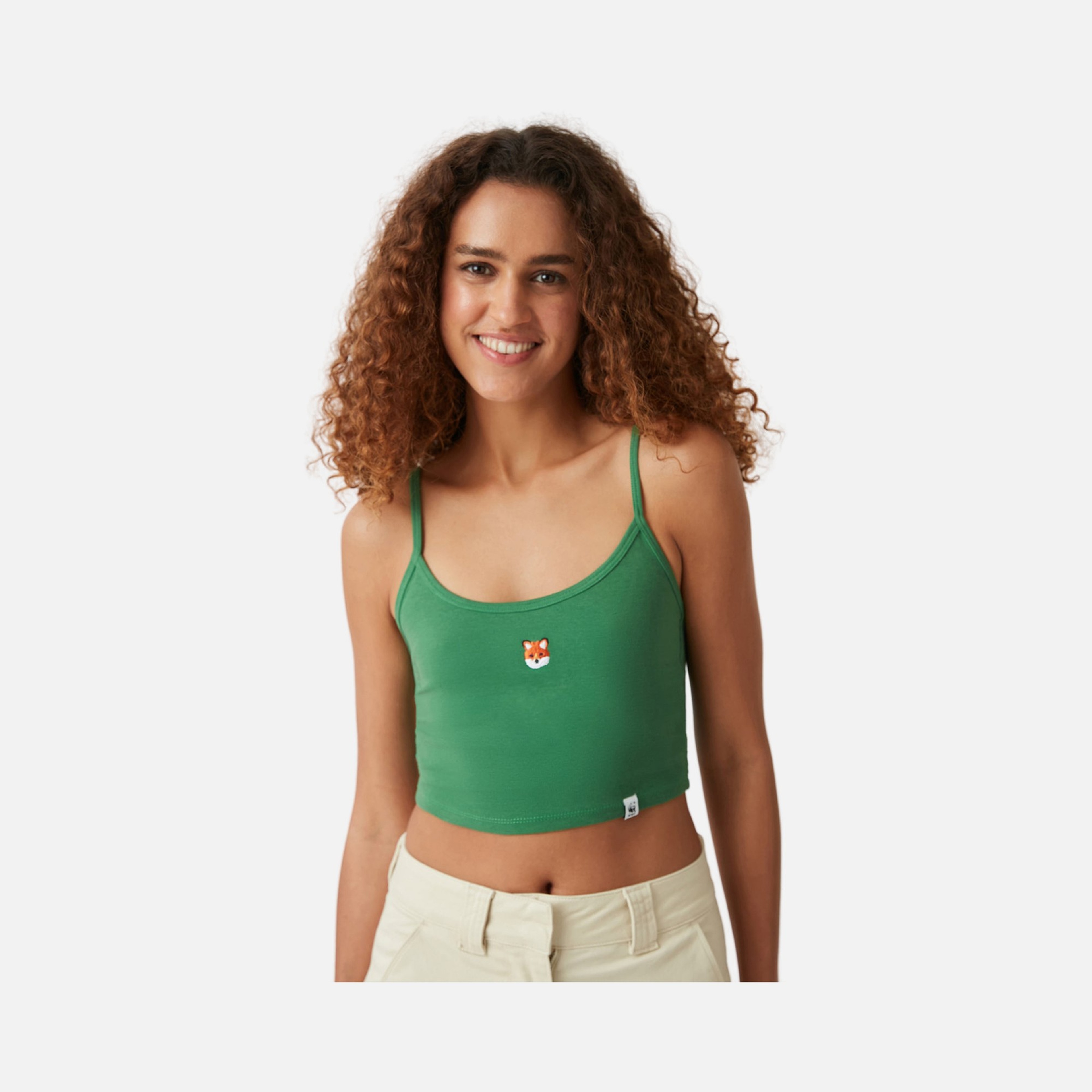 WWF Sportswear Kızıl Tilki Embroidered Cropped Kadın Atlet
