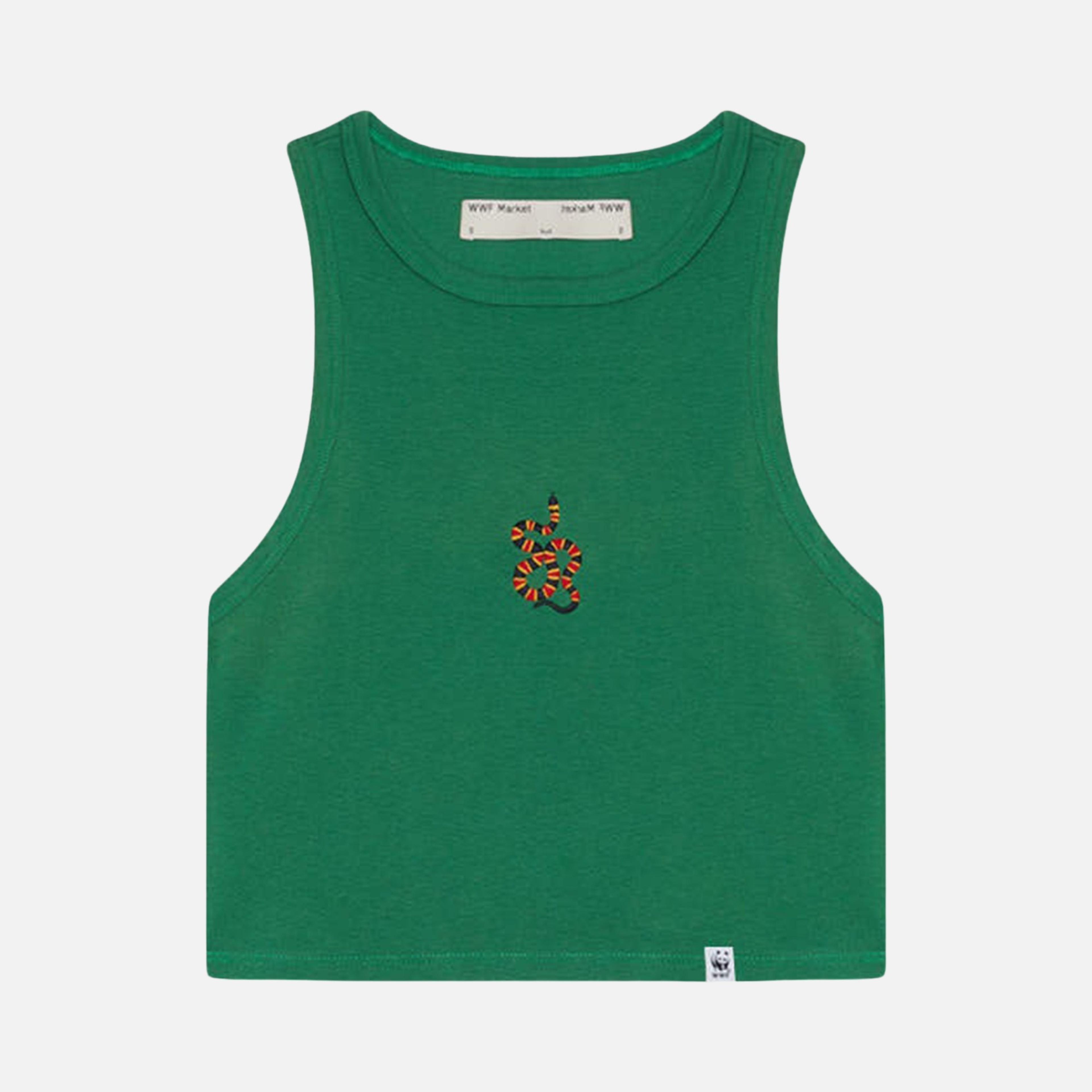 WWF Sportswear Mercan Yılanı Embroidered Cropped Kadın Atlet