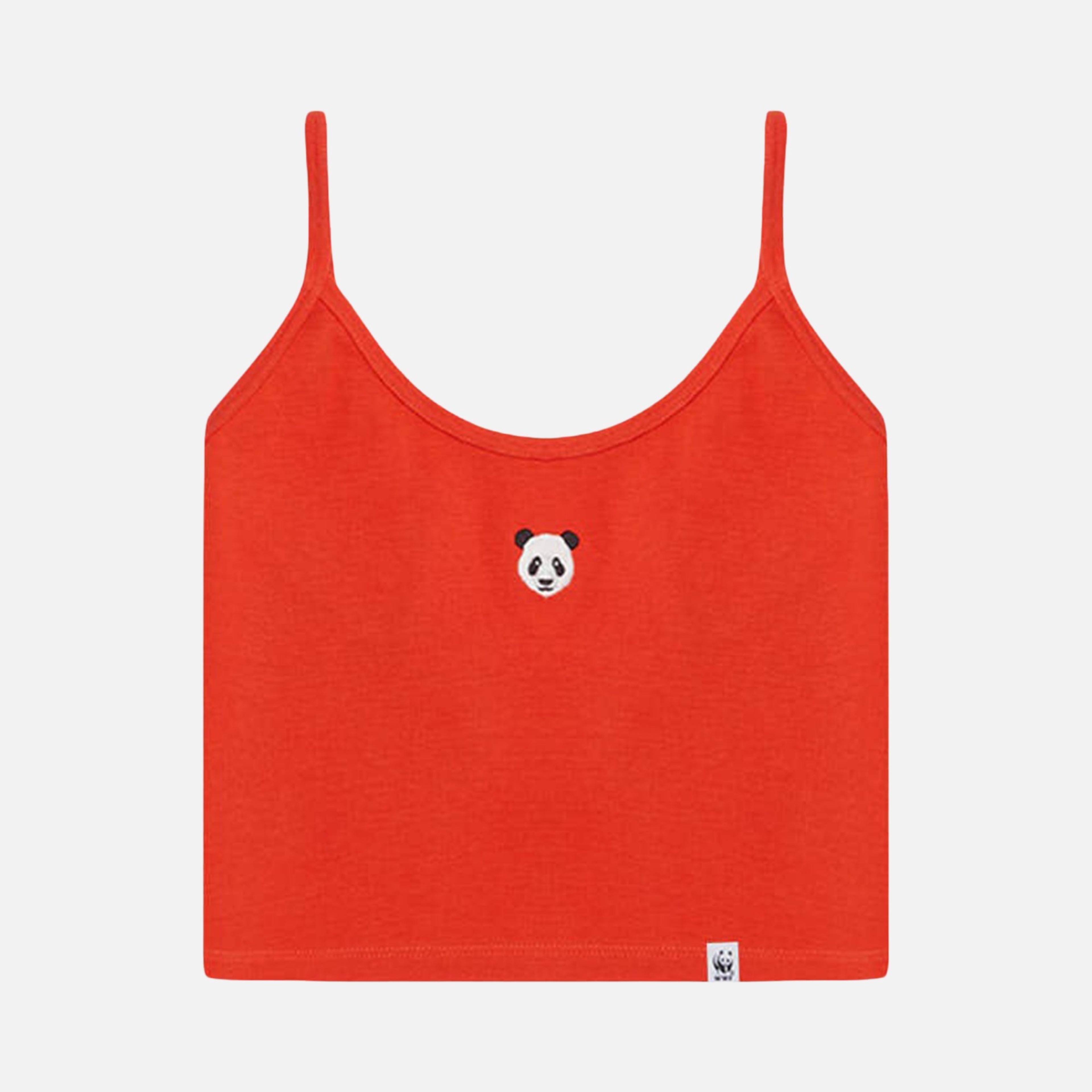 WWF Sportswear Panda Embroidered Cropped Kadın Atlet