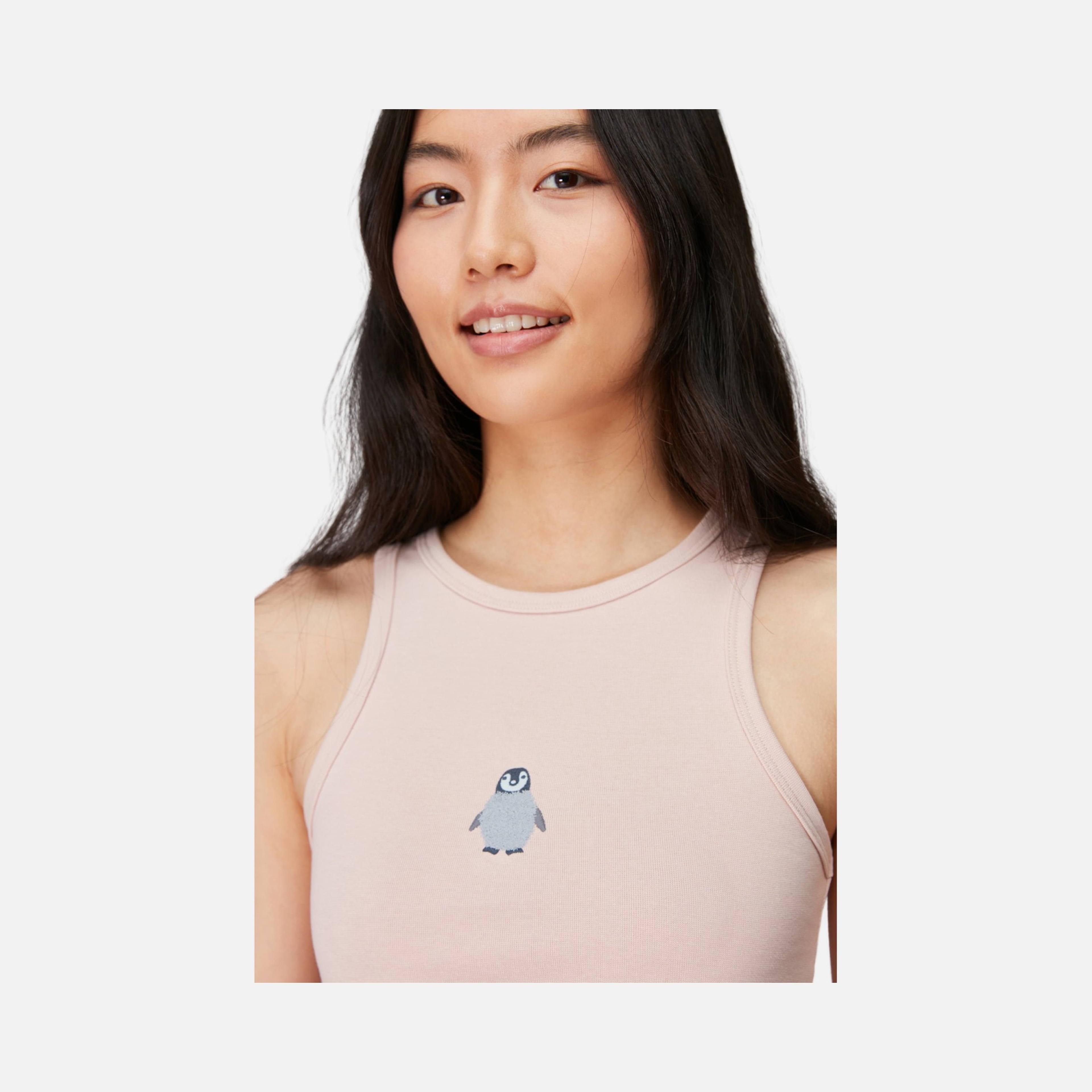 WWF Sportswear Yavru İmparator Penguen Embroidered Cropped Kadın Atlet