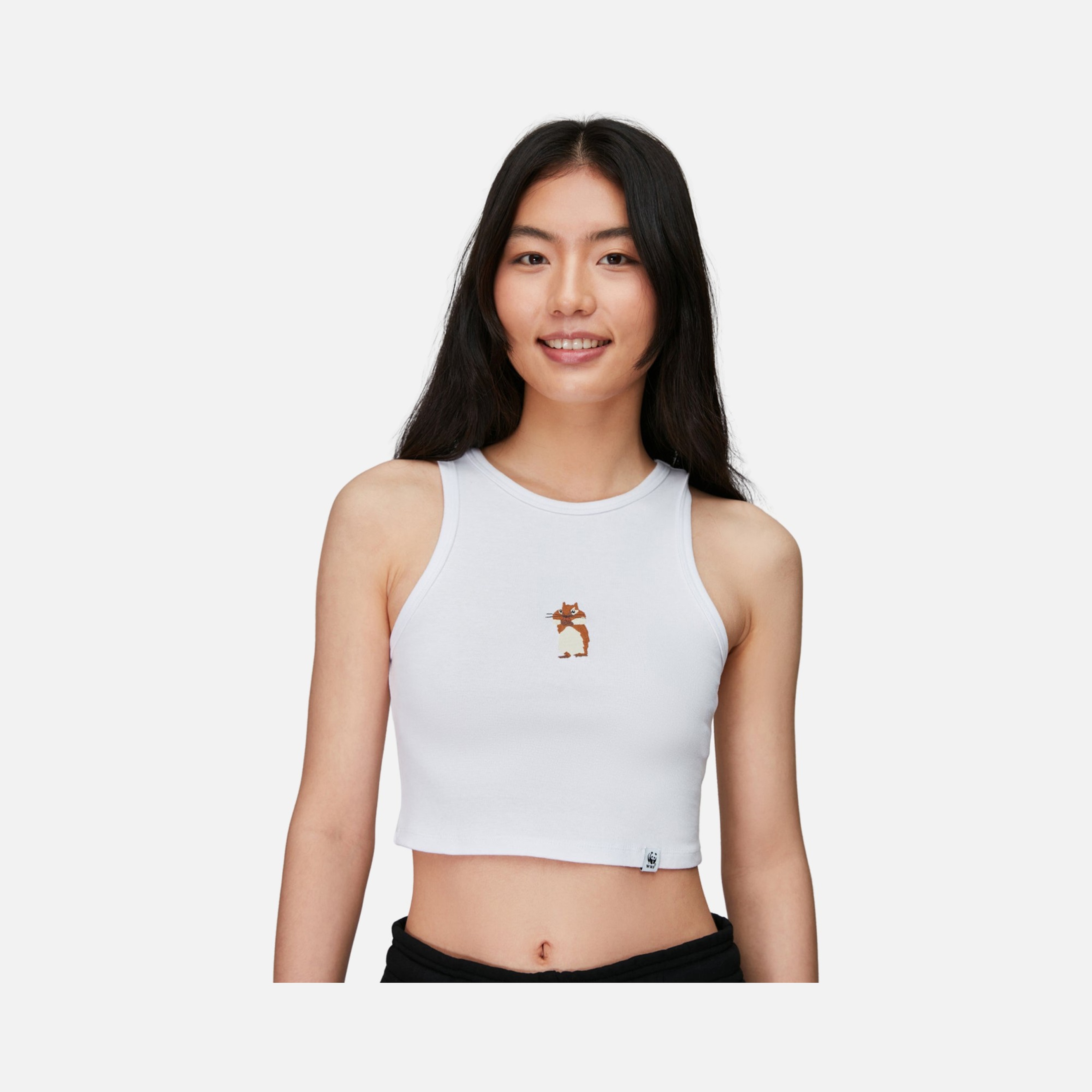 WWF Sportswear Yavru Sincap Embroidered Cropped Kadın Atlet