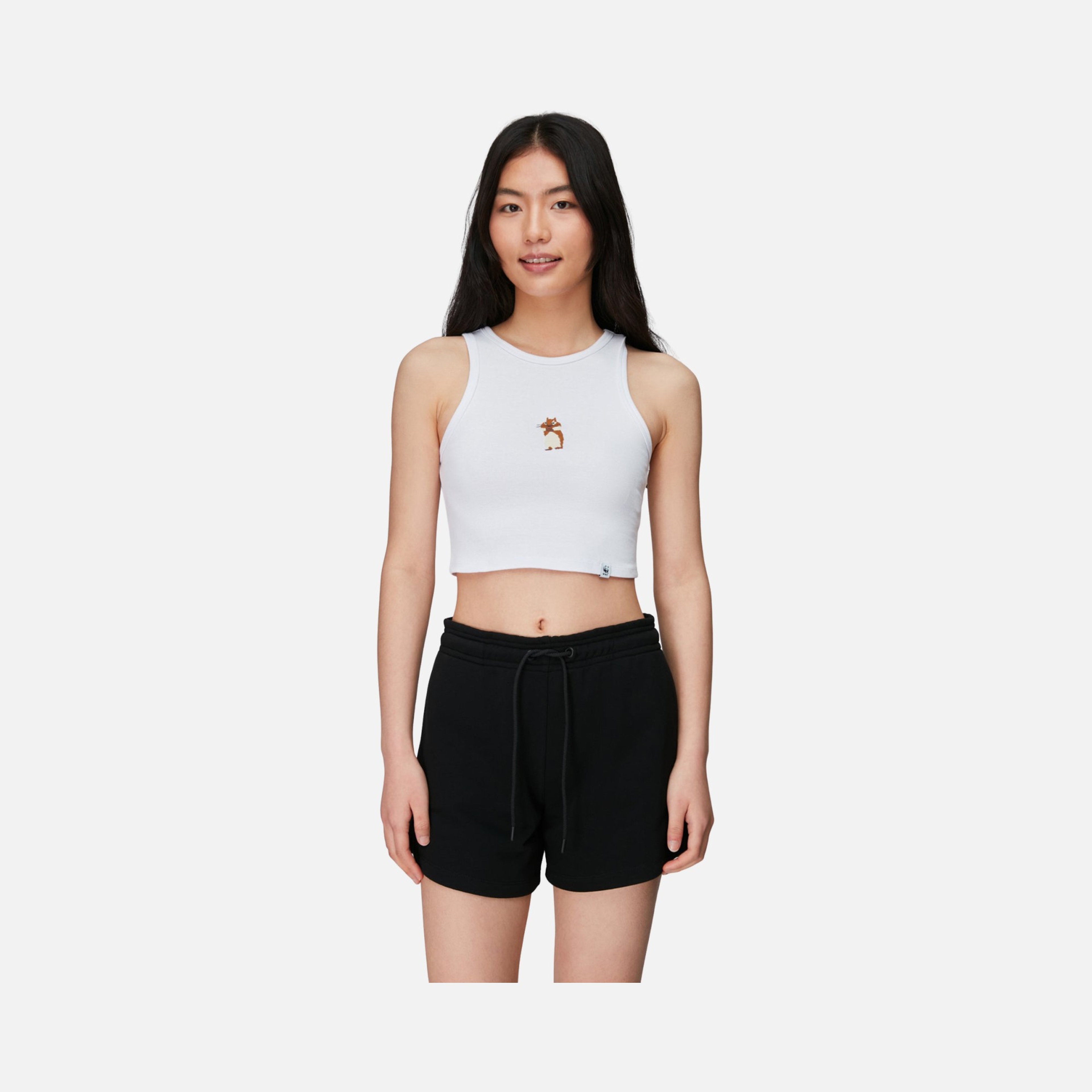 WWF Sportswear Yavru Sincap Embroidered Cropped Kadın Atlet