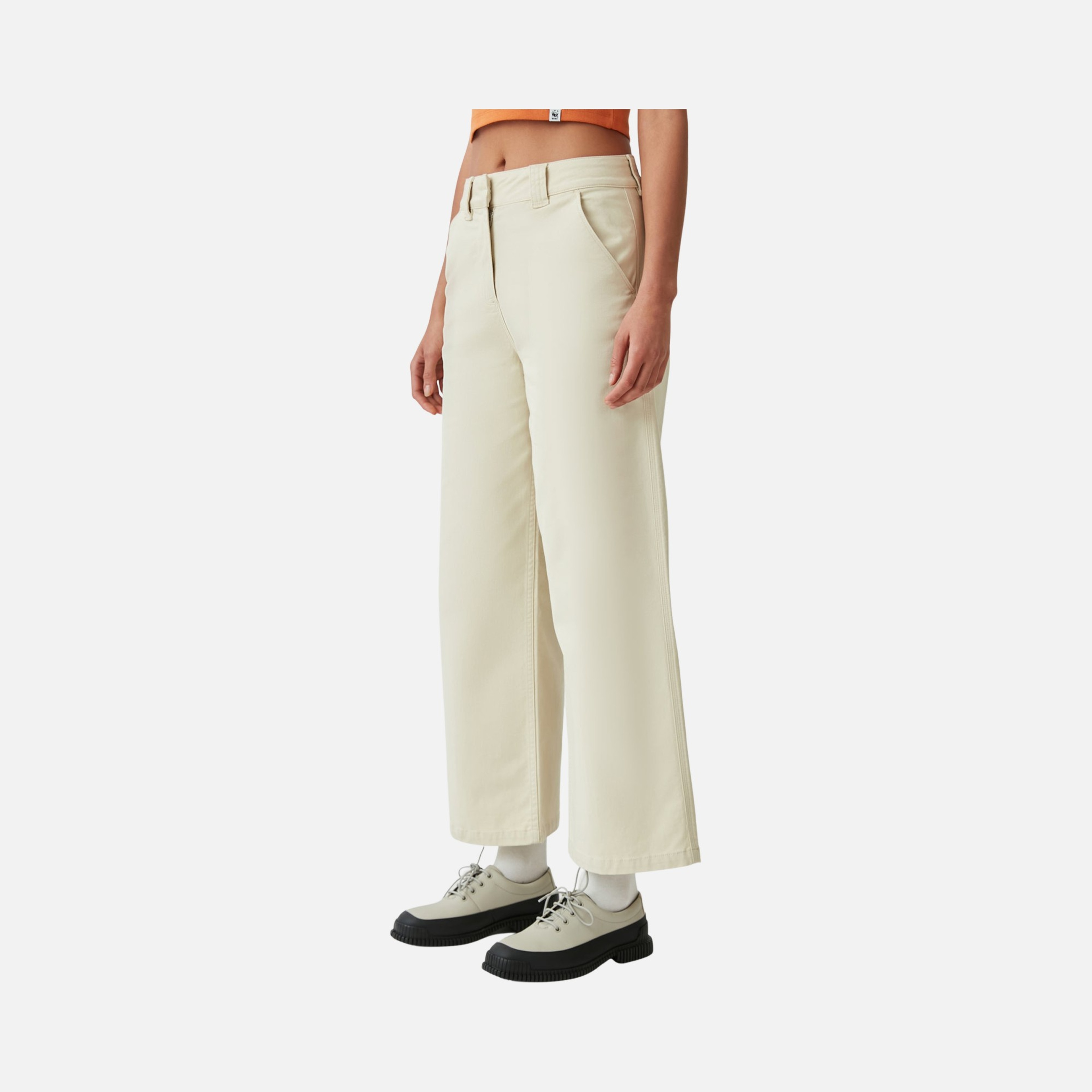 WWF Sportswear Sincap Embroidered Regular-Fit Wide Leg Kadın Pantolon