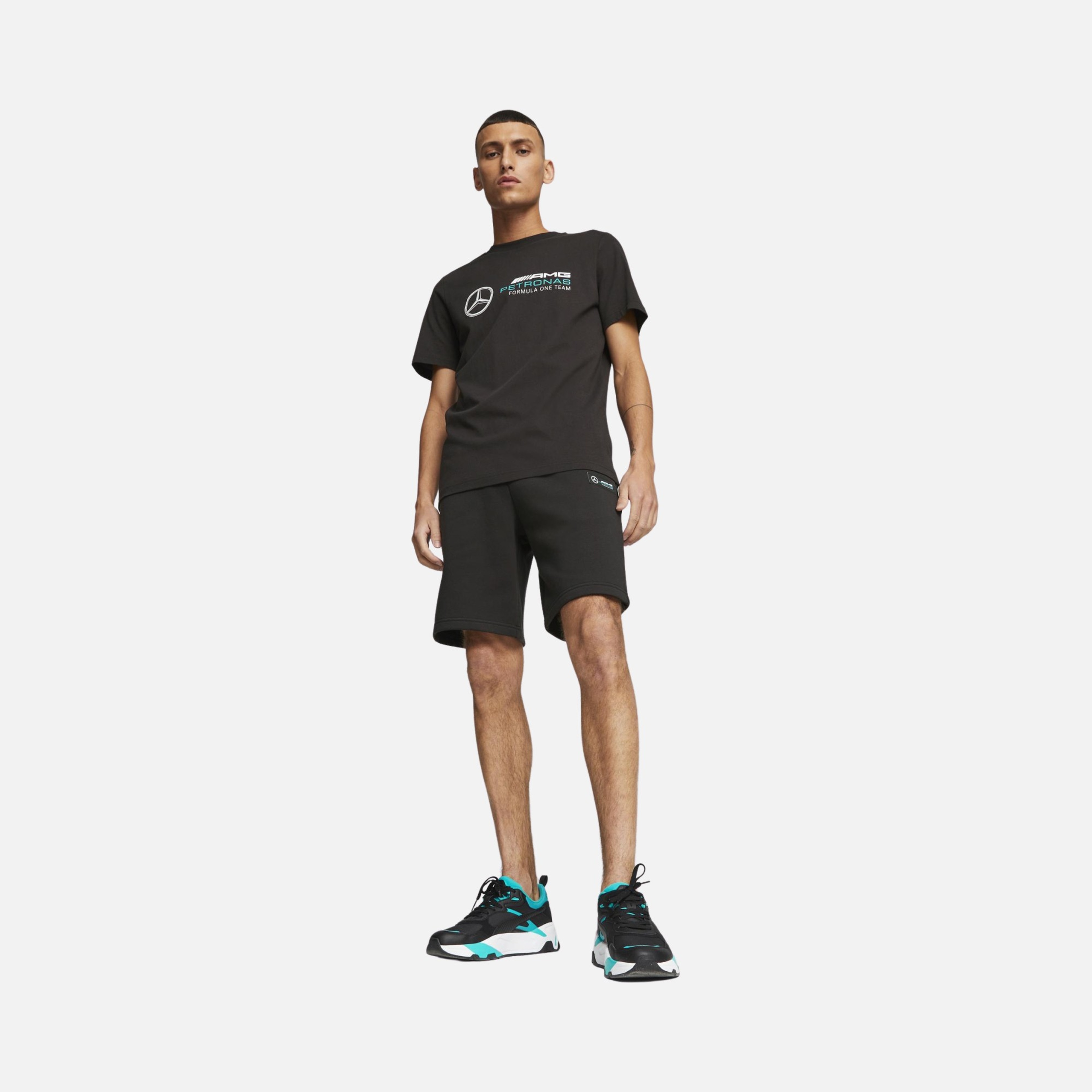 Puma Sportswear Mercedes-AMG Petronas Motorsport F1 Essentials Logo Short-Seeve Erkek Tişört
