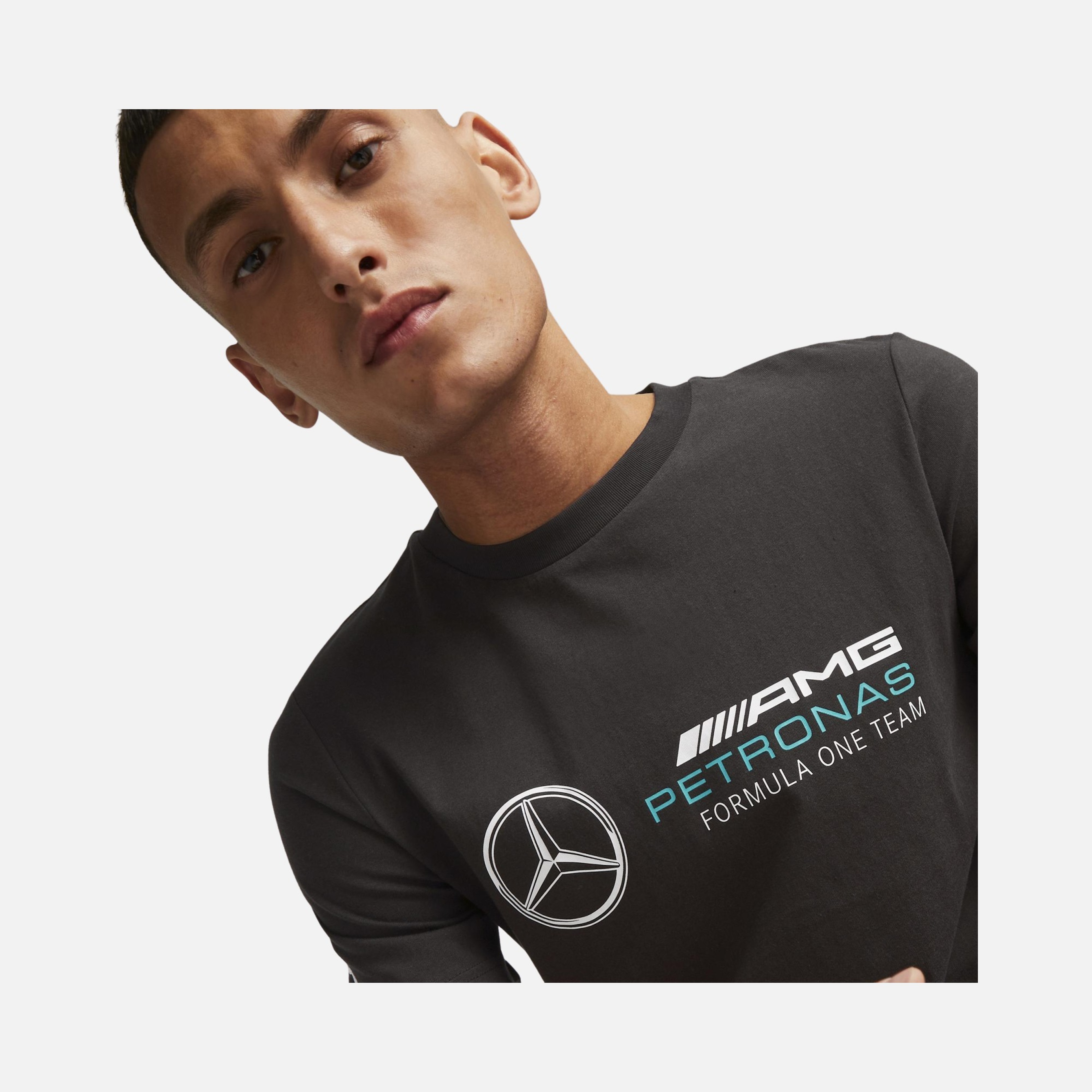Puma Sportswear Mercedes-AMG Petronas Motorsport F1 Essentials Logo Short-Seeve Erkek Tişört