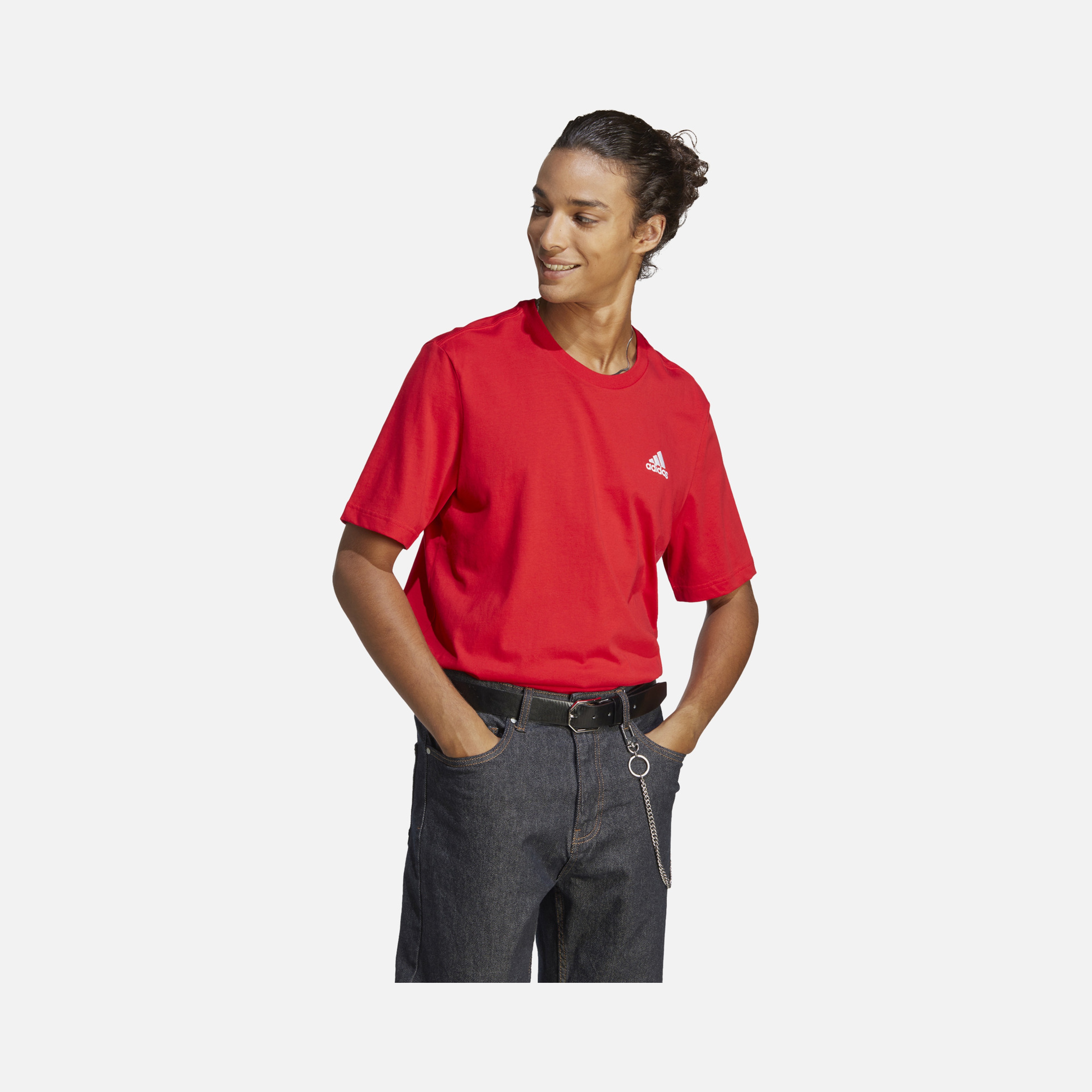 adidas Essentials Single Jersey Embroidered Small Logo Short-Sleeve Erkek Tişört