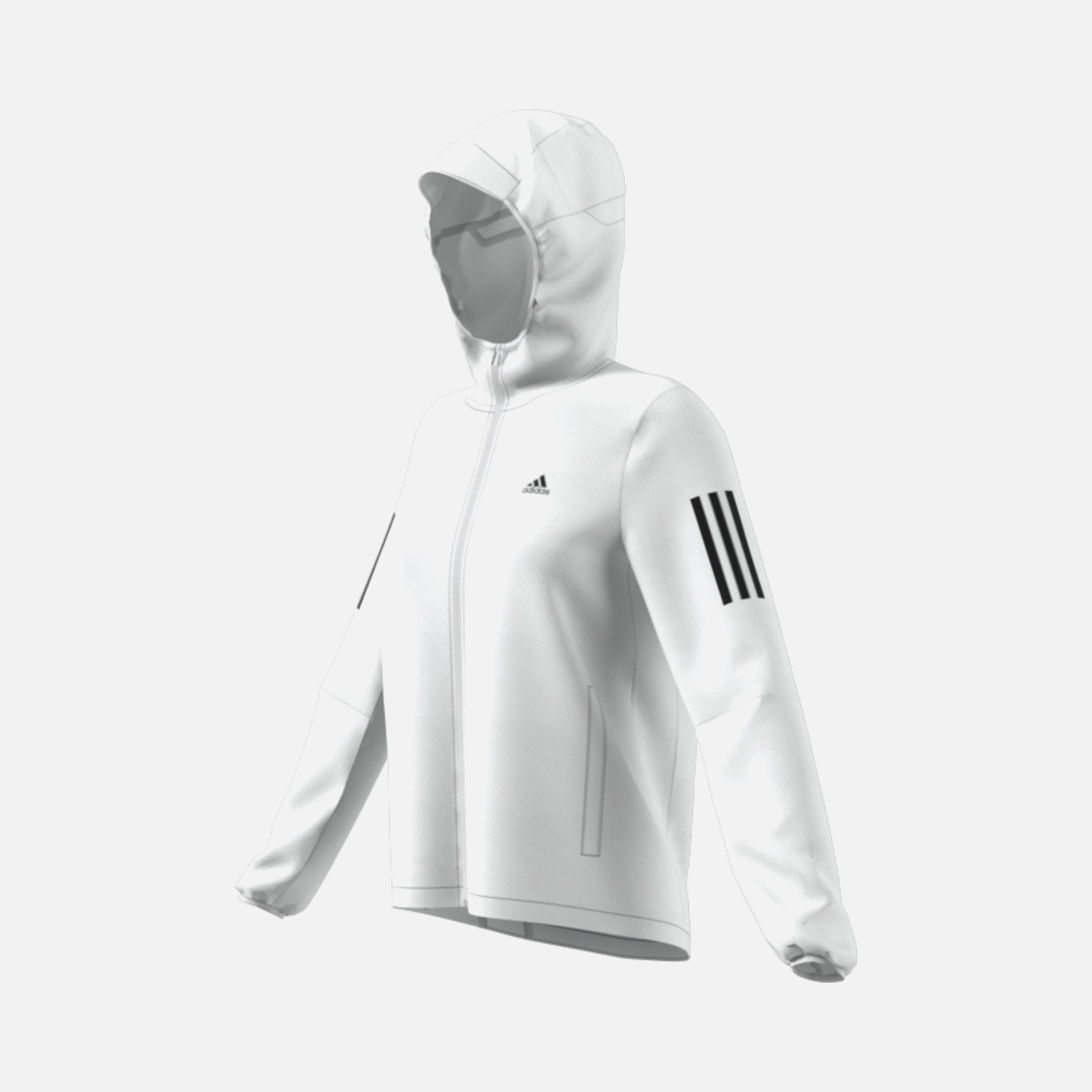 adidas Own the Run 3-Stripes Hooded Running Windbreaker Kadın Ceket