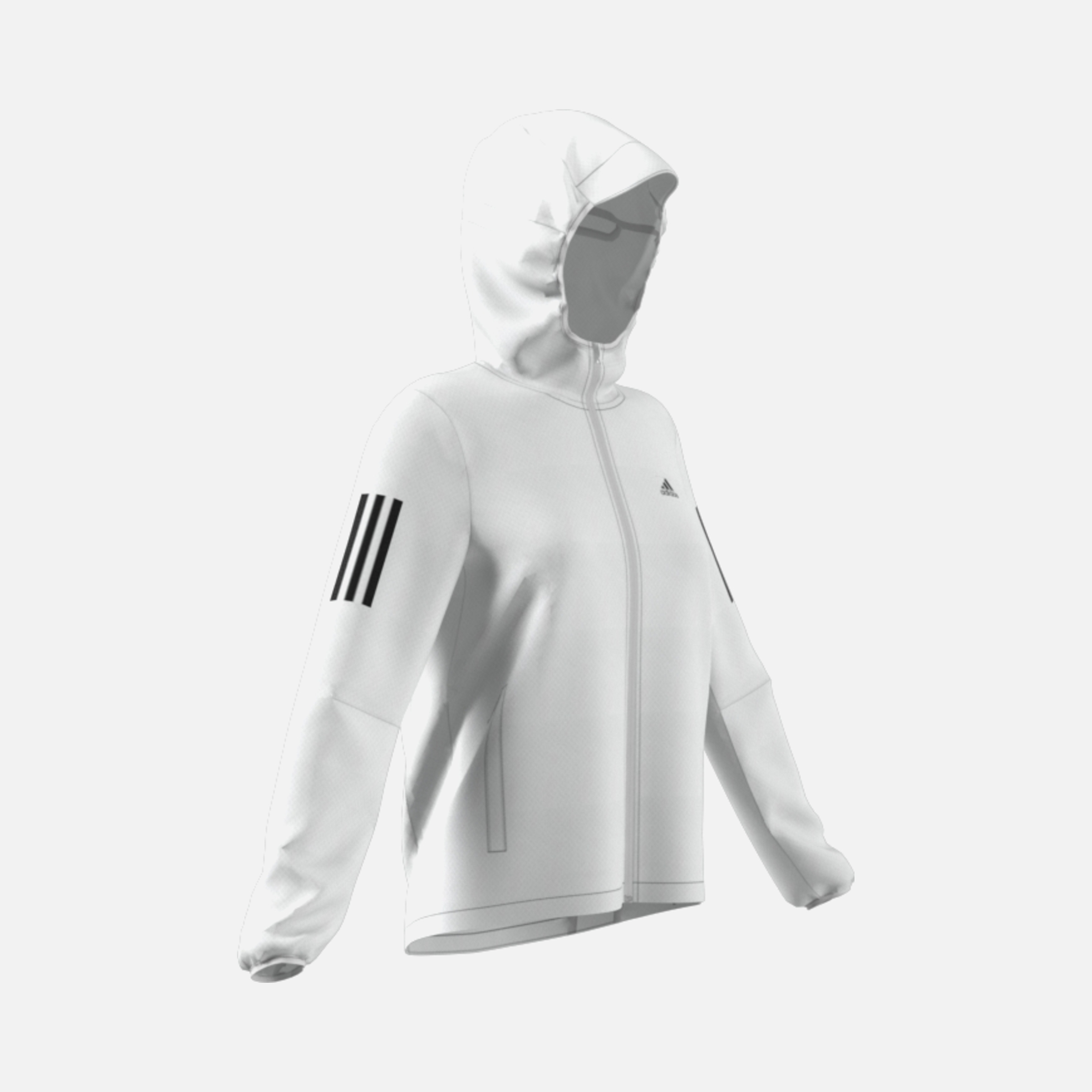 adidas Own the Run 3-Stripes Hooded Running Windbreaker Kadın Ceket