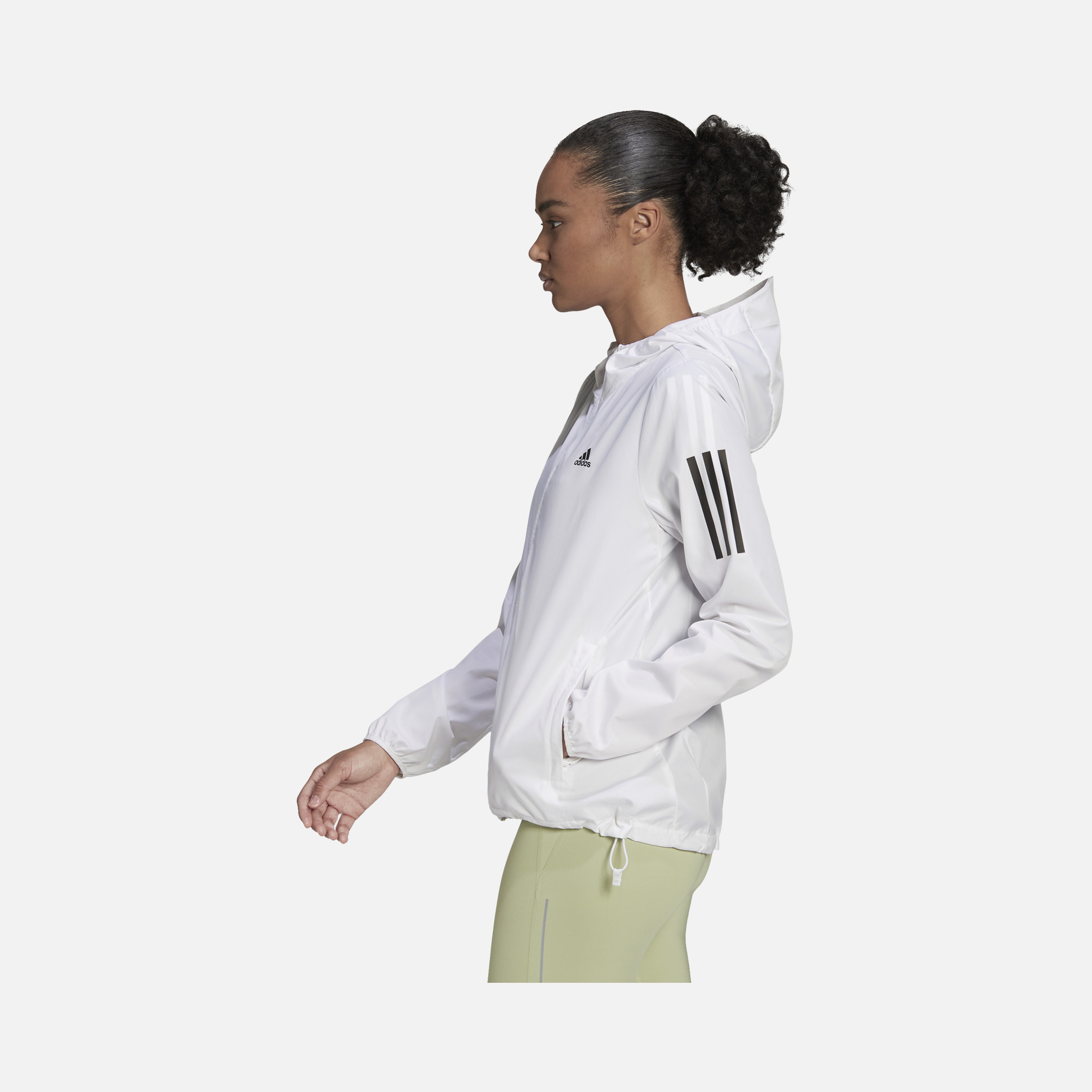 adidas Own the Run 3-Stripes Hooded Running Windbreaker Kadın Ceket