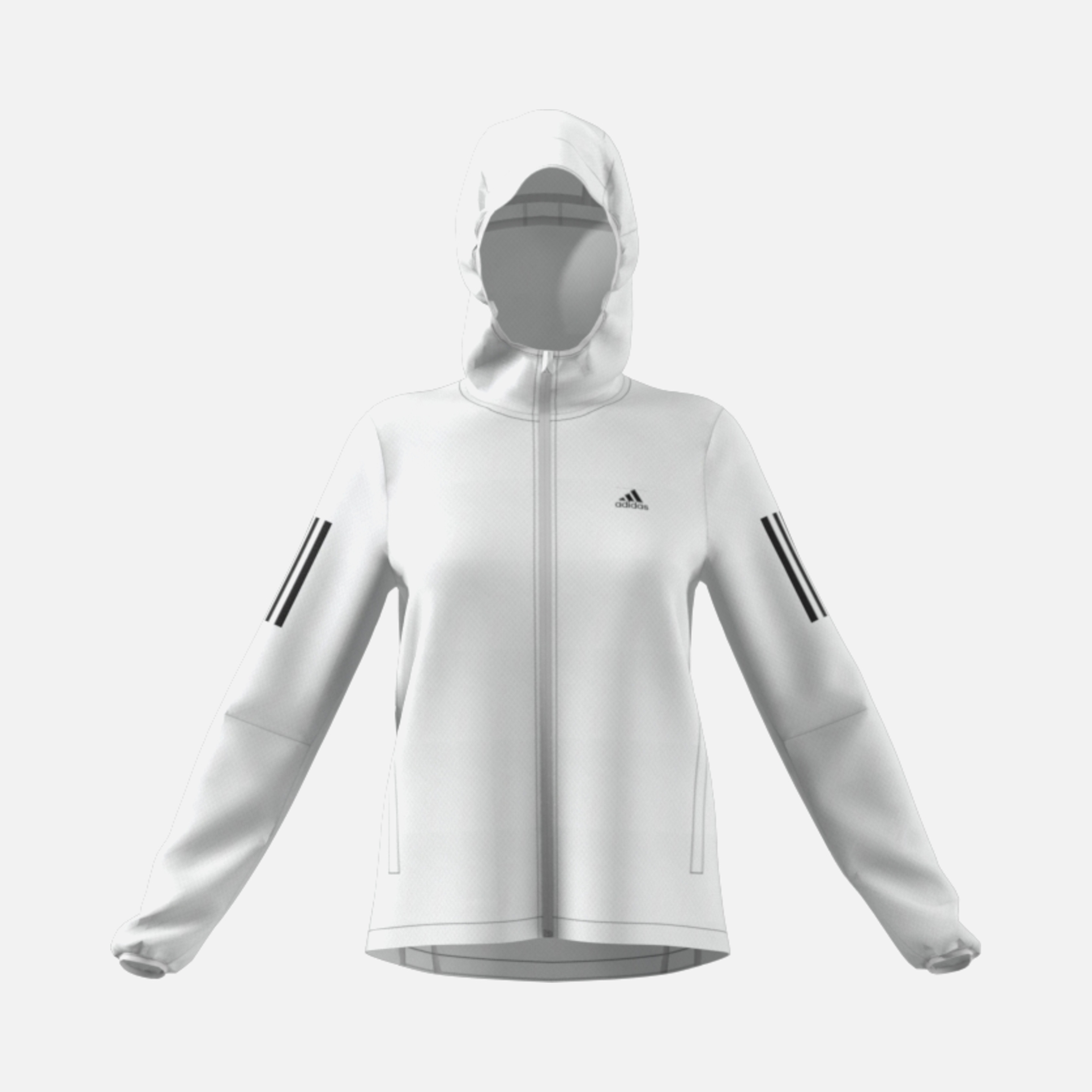 adidas Own the Run 3-Stripes Hooded Running Windbreaker Kadın Ceket