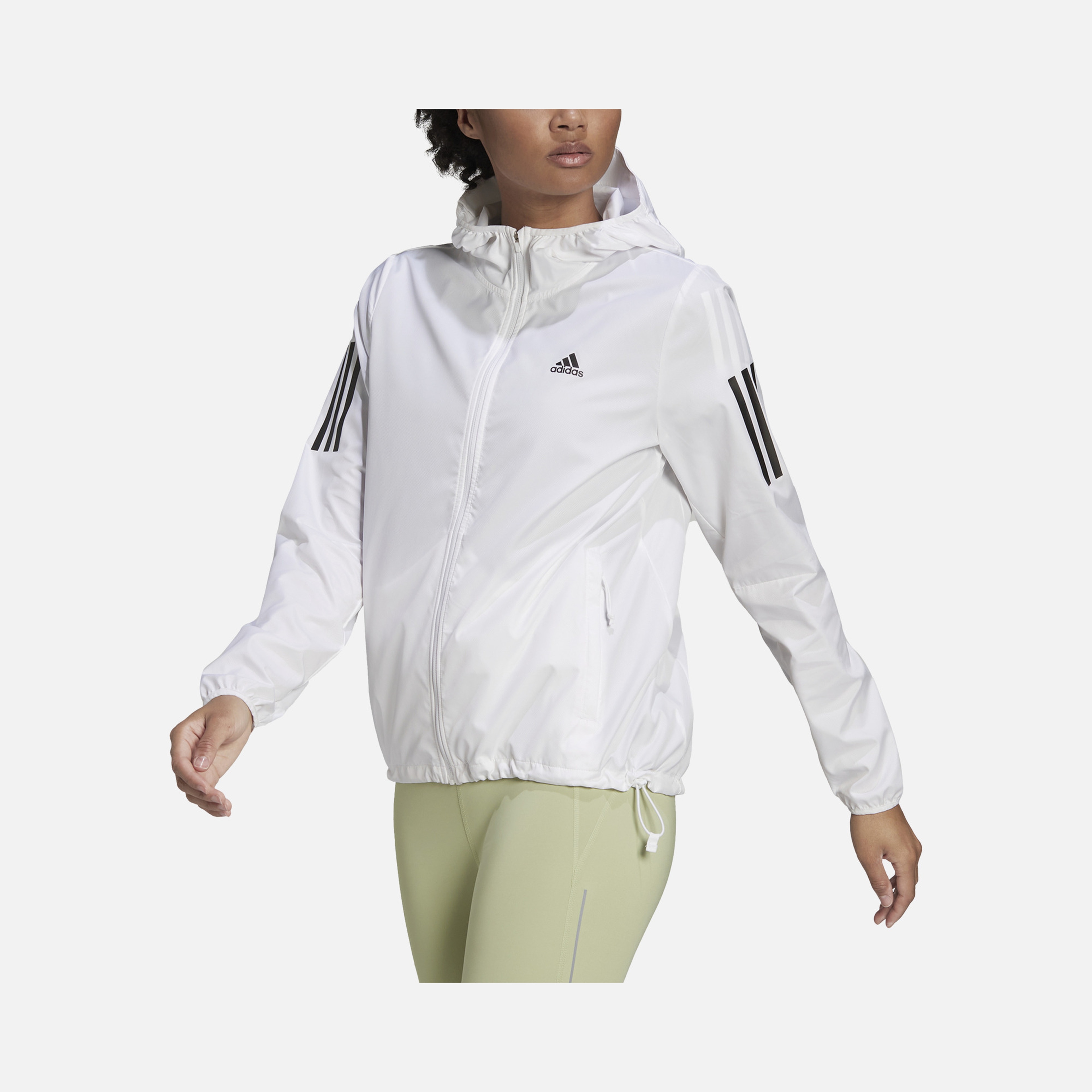 adidas Own the Run 3-Stripes Hooded Running Windbreaker Kadın Ceket