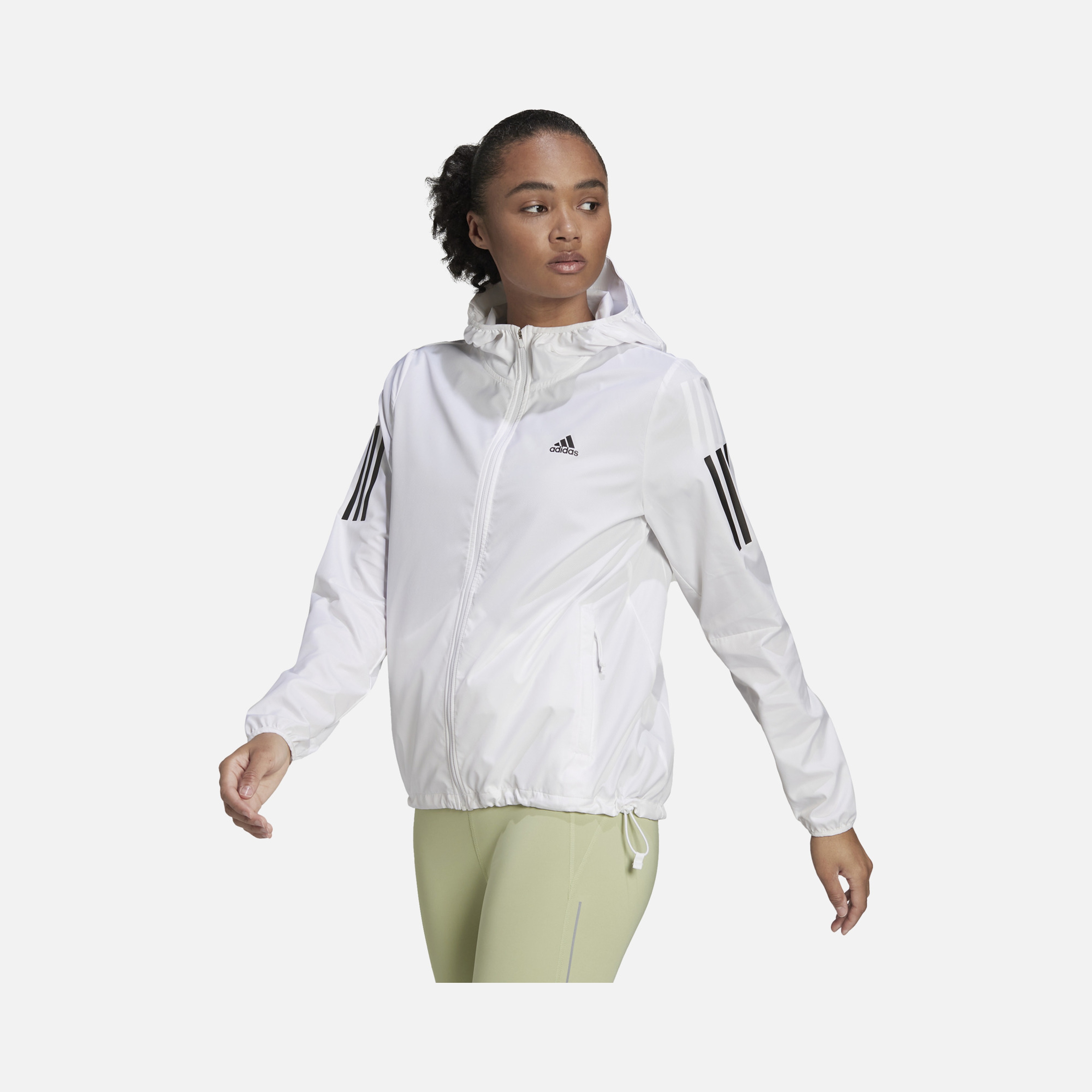 adidas Own the Run 3-Stripes Hooded Running Windbreaker Kadın Ceket