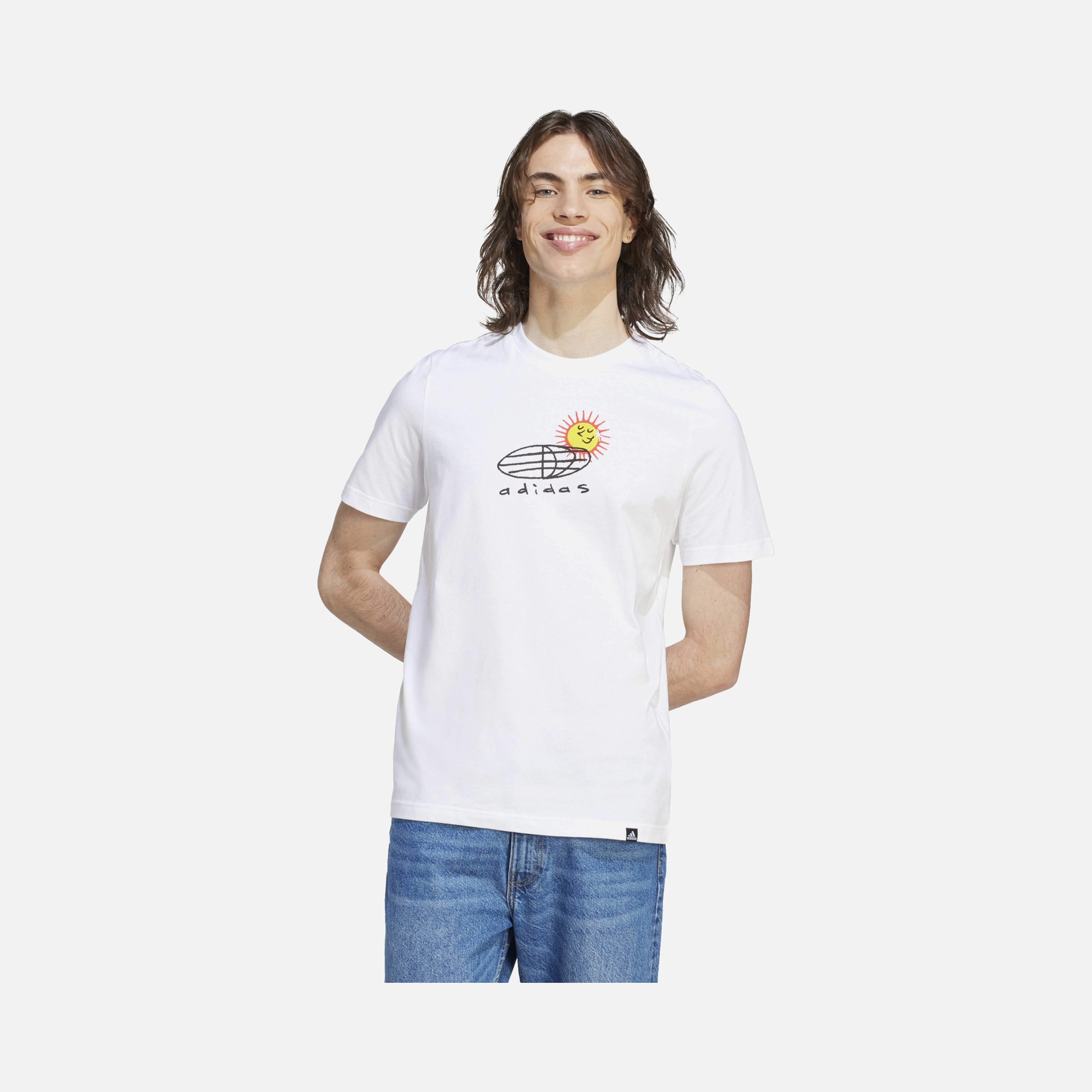 adidas Sportswear Elevated Doodle Puff Graphic Short-Sleeve Erkek Tişört