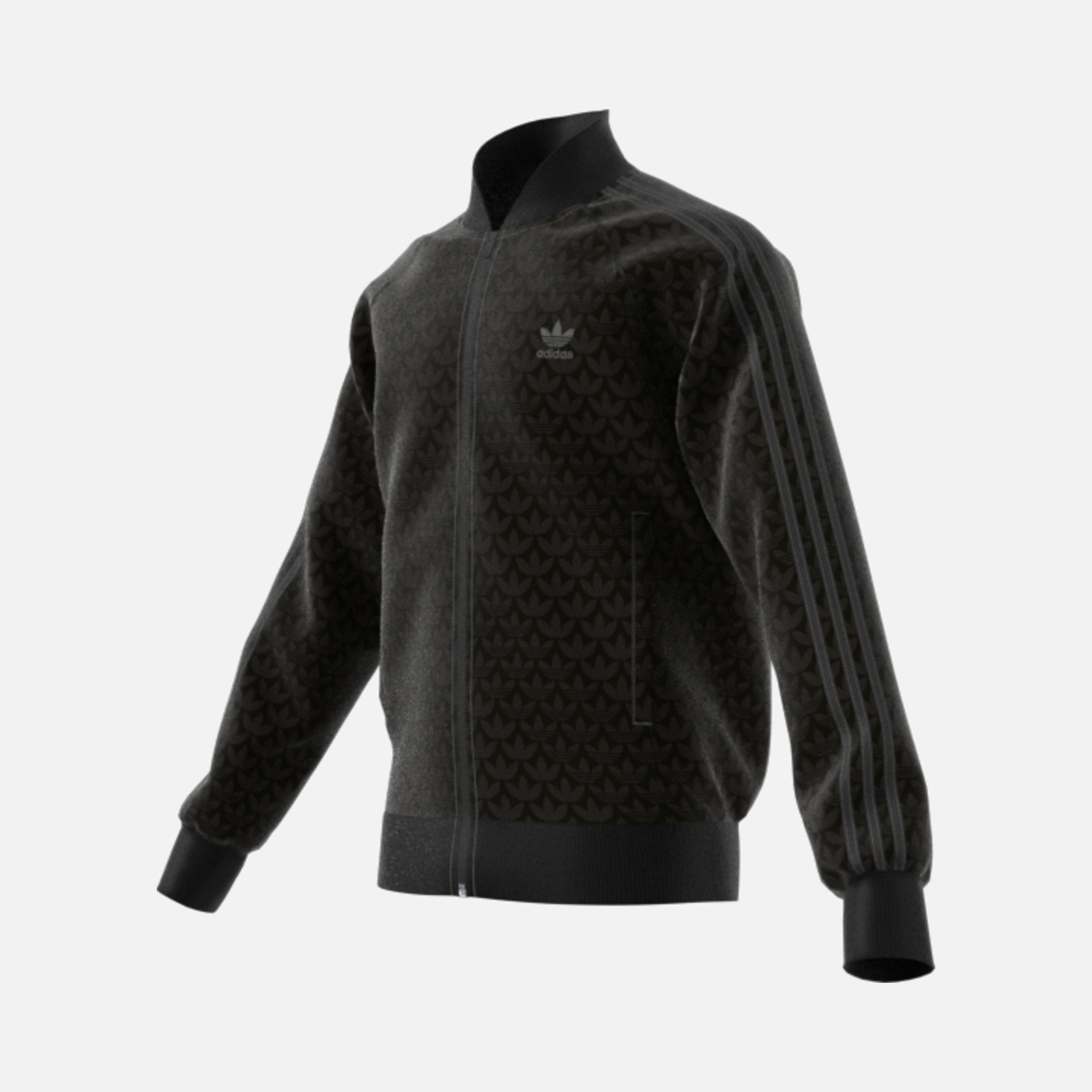 adidas Sportswear Monogram 3-Stripes Full-Zip Erkek Sweatshirt