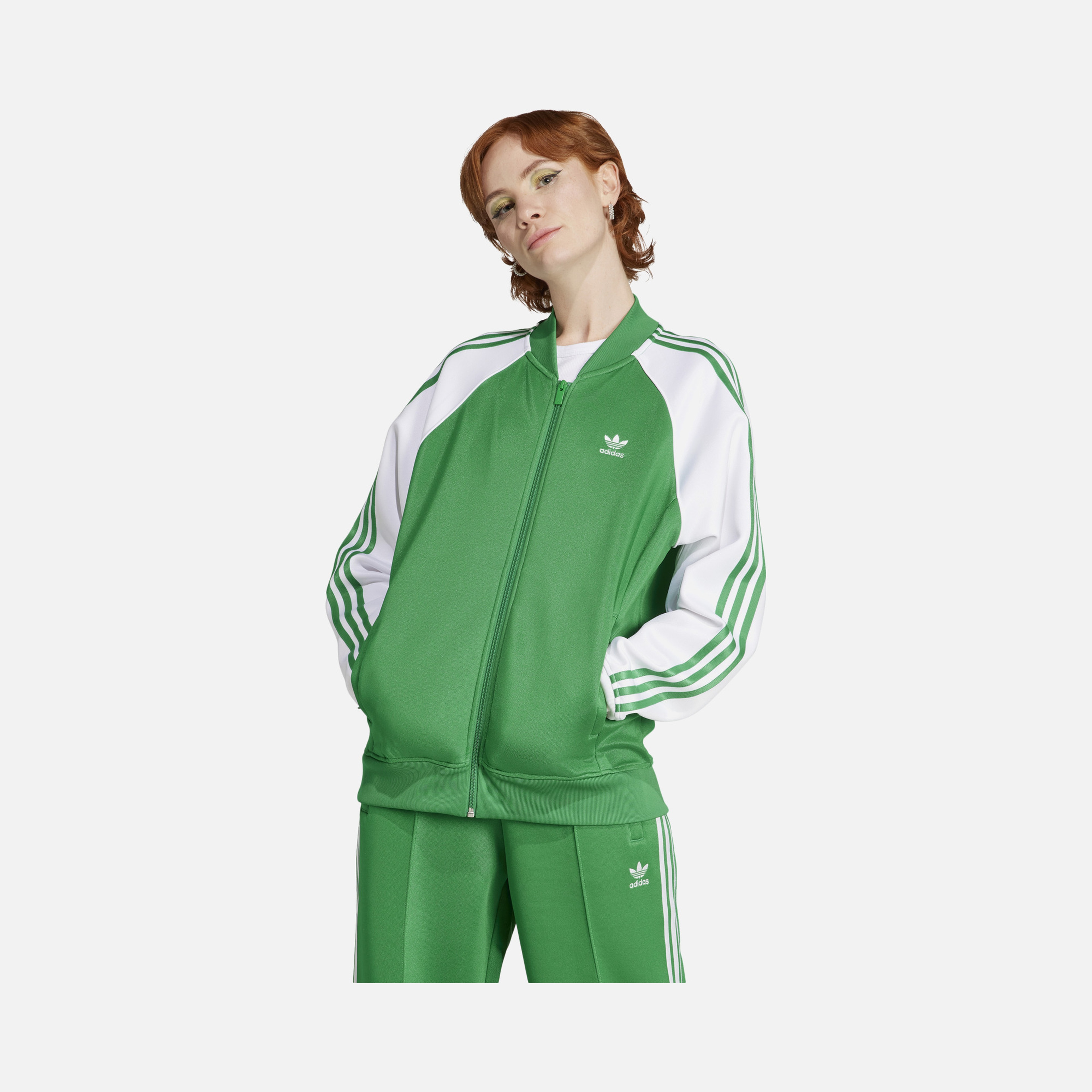 adidas Sportswear Adicolor Classics Oversize SST 3-Stripes Full-Zipp Kadın Ceket