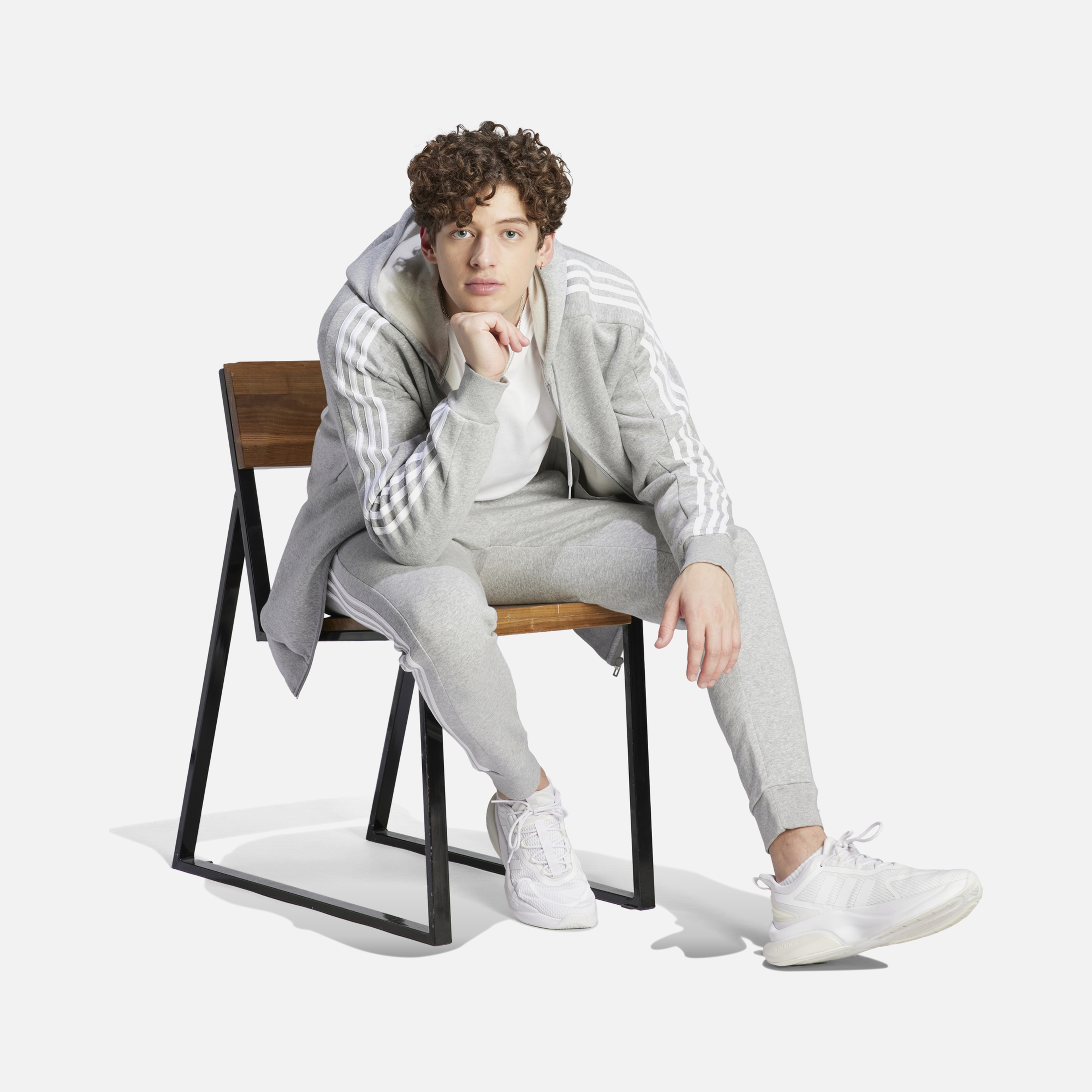 adidas Sportswaer Essentials Fleece 3-Stripes Full-Zip Hoodie Erkek Ceket